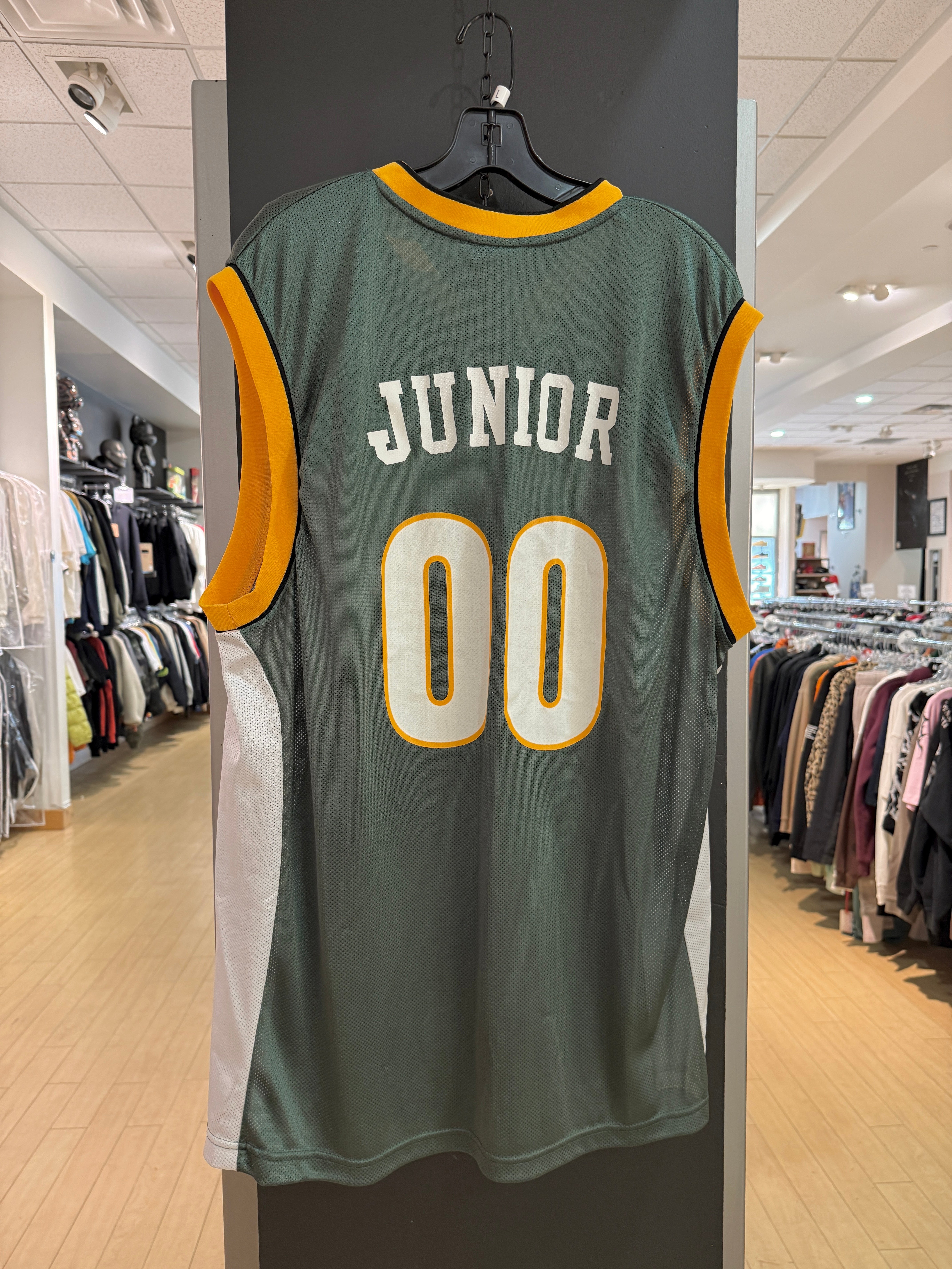 Y2K Junior Custom Green Adidas Seattle Sonics Swingman Jersey Size L