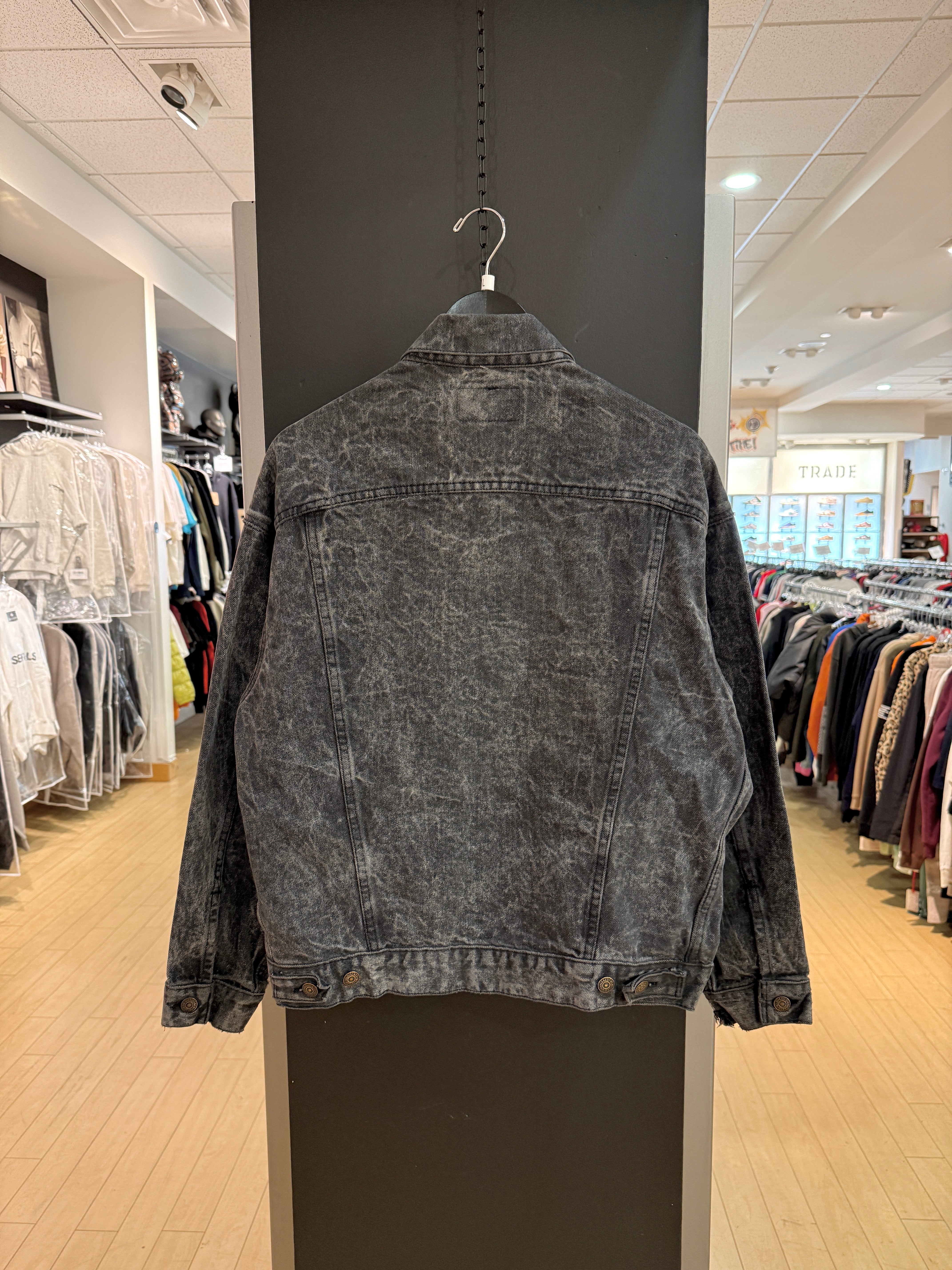 90s Levi's Type 3 Black Denim Trucker Jacket Size L