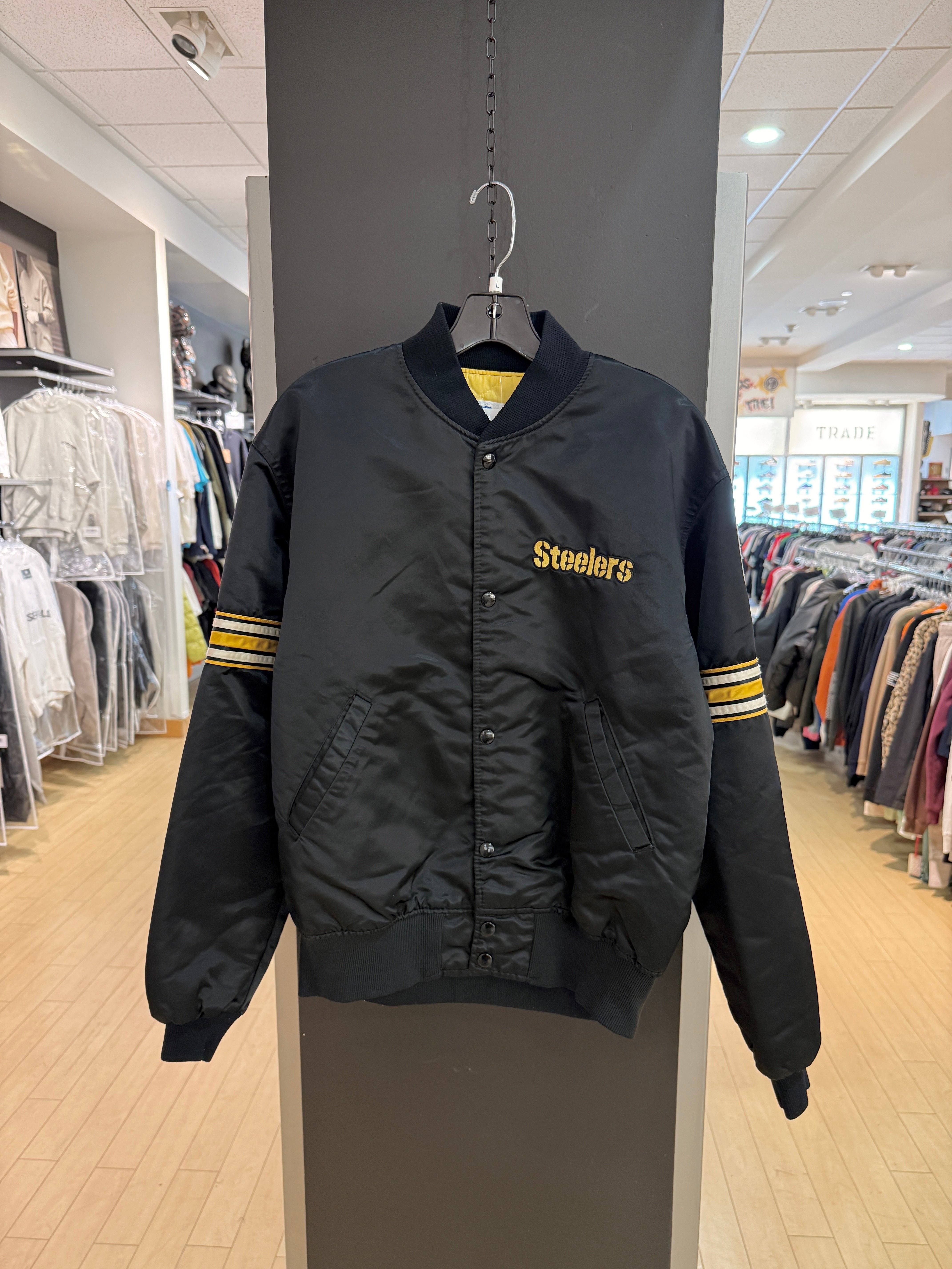 90s Starter Pro Line Steelers Satin Jacket Size L