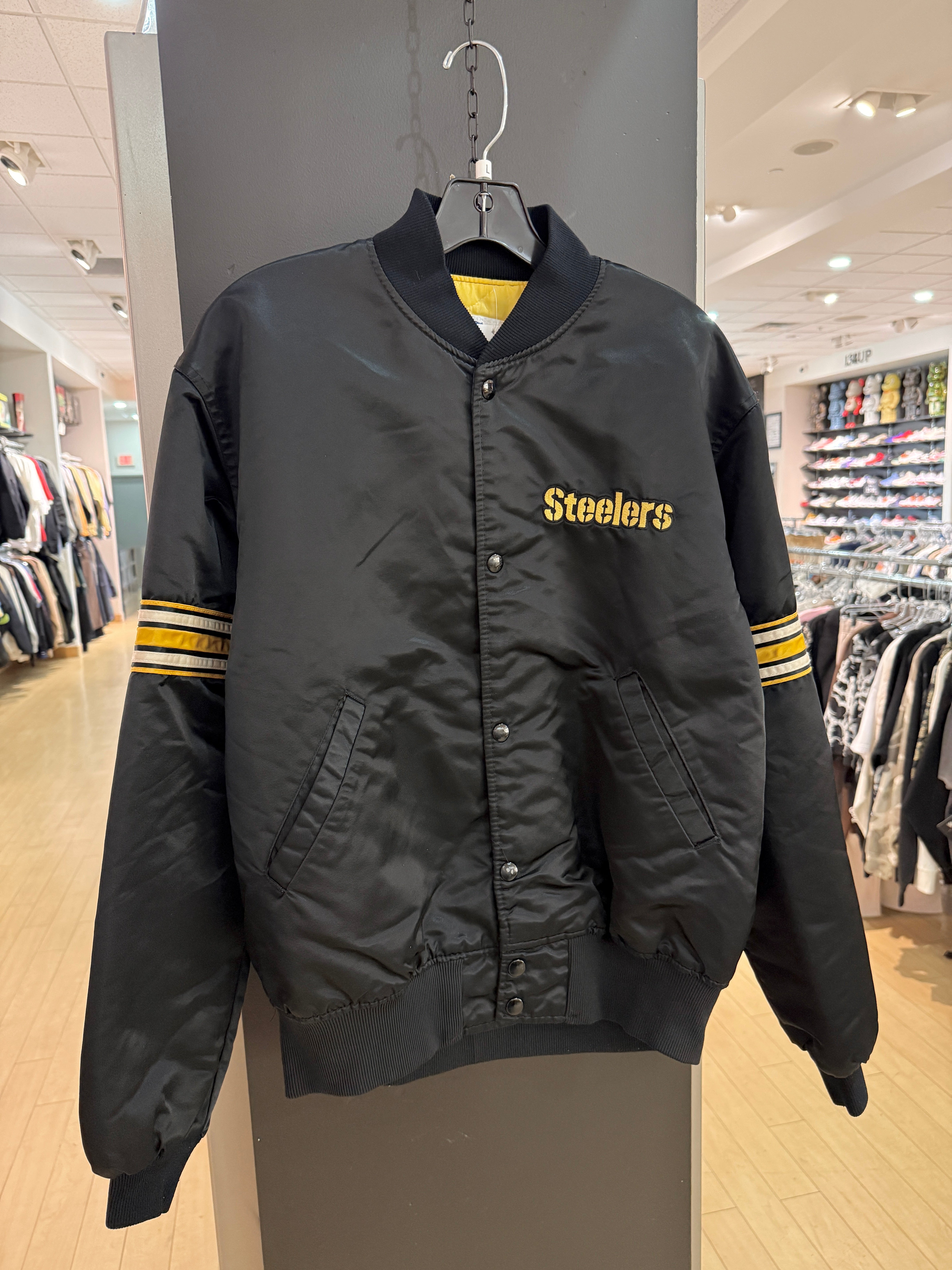 90s Starter Pro Line Steelers Satin Jacket Size L