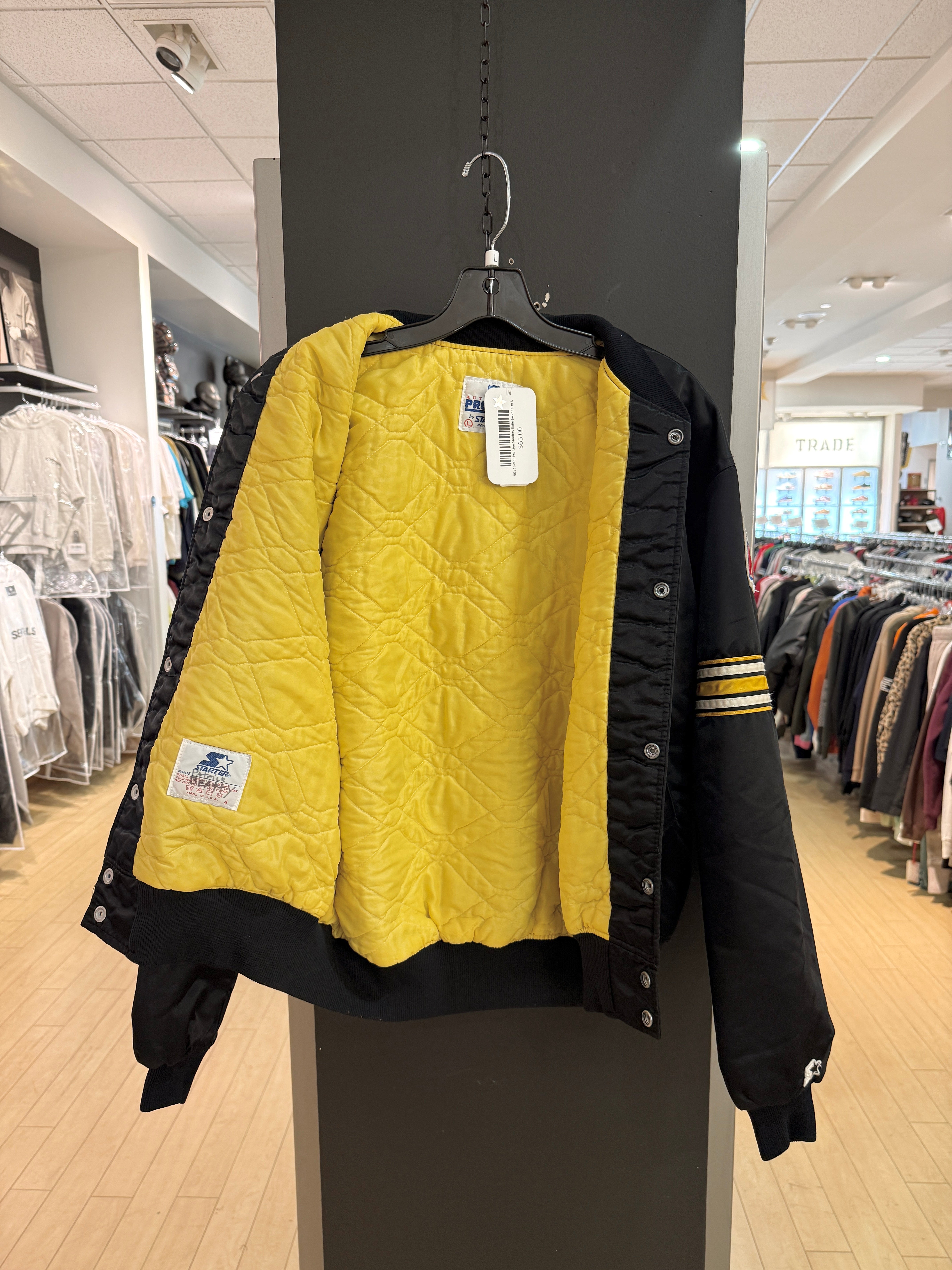 90s Starter Pro Line Steelers Satin Jacket Size L