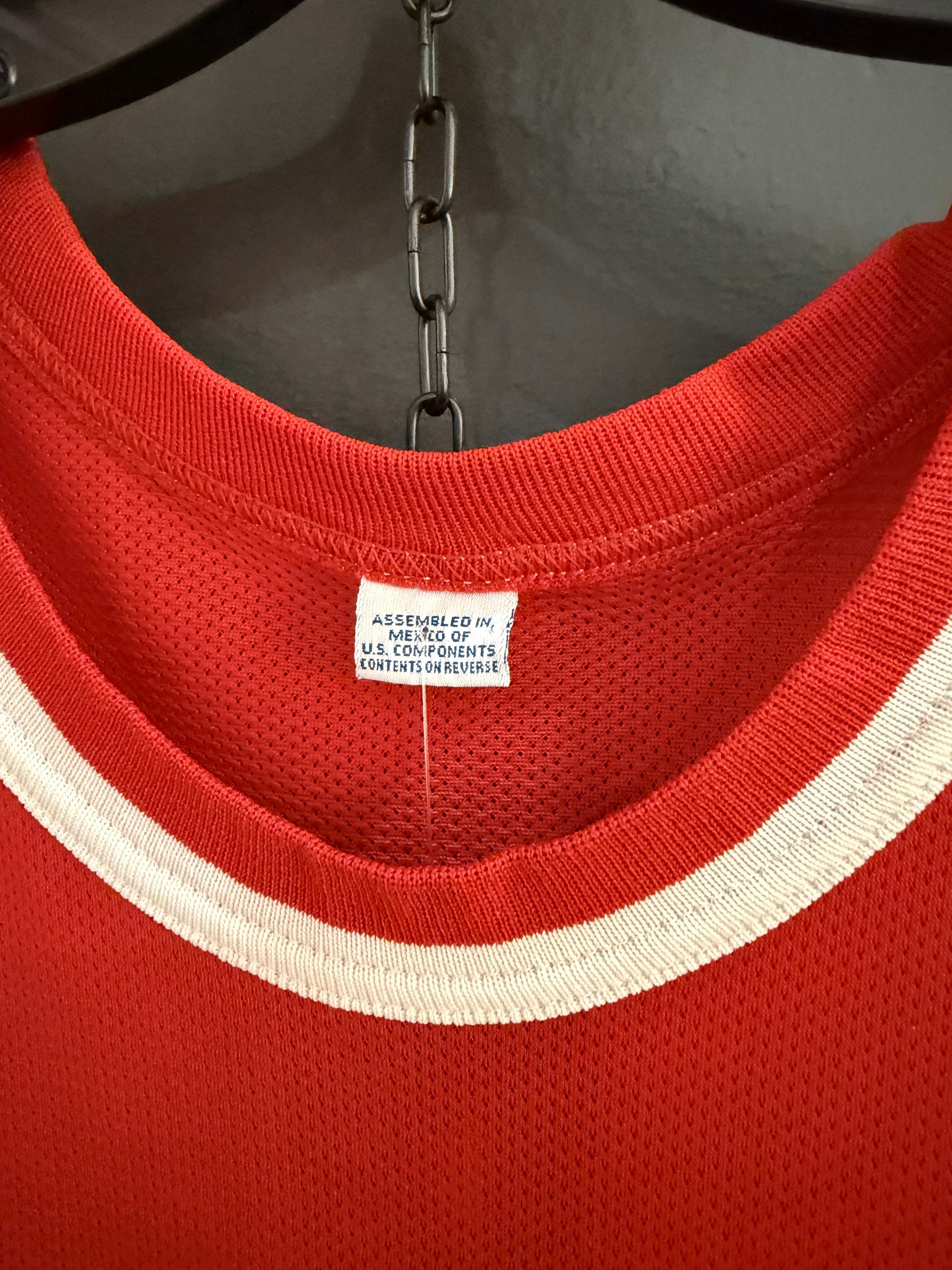 90s Jerry Stackhouse Red Champion 76ers Jersey Size L