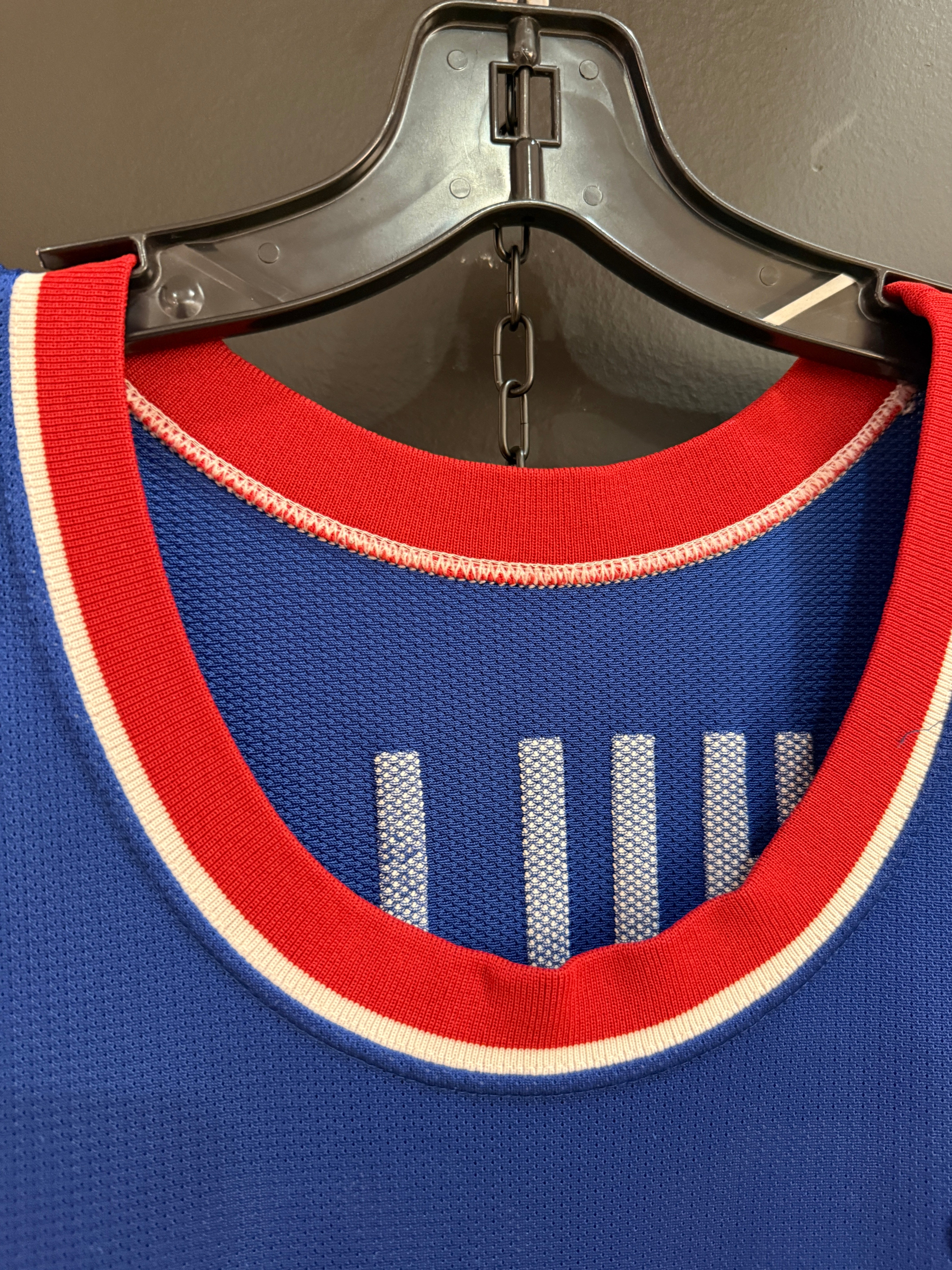 90s Grant Hill Champion Red Detroit Pistons Jersey Size L