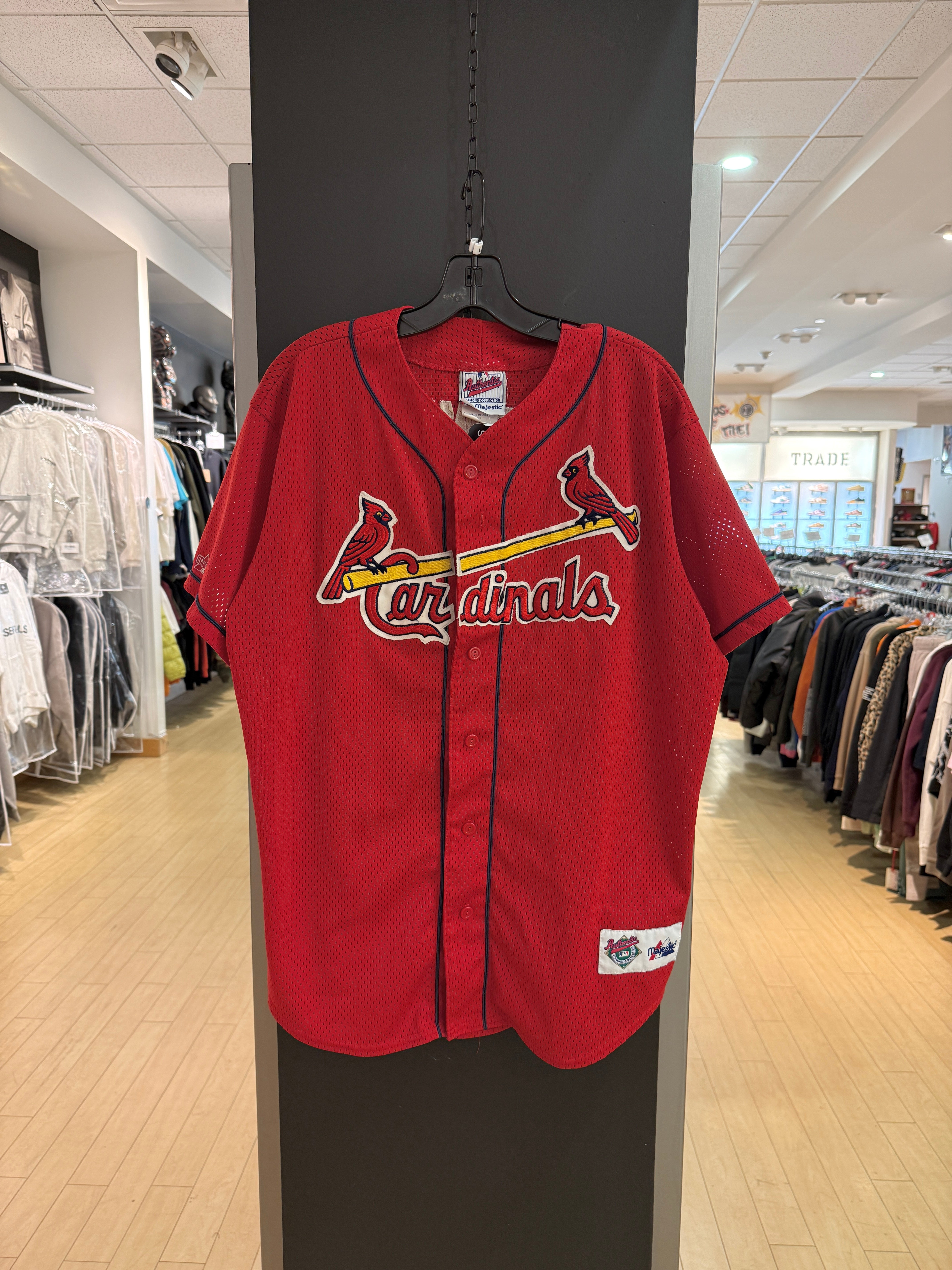 90s Mark McGwire Majestic Diamond Collection Red Cardinals Jersey Size L