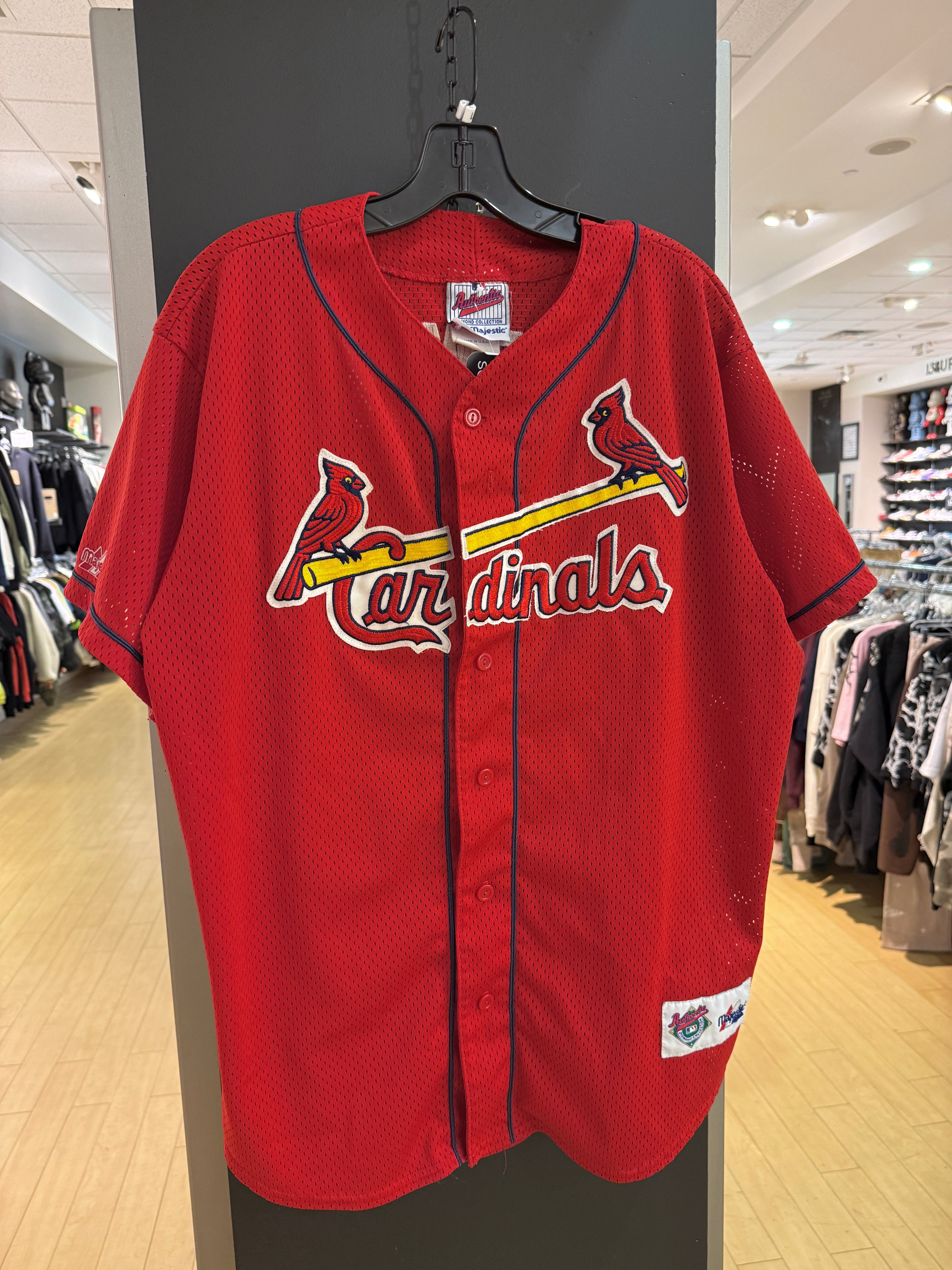 90s Mark McGwire Majestic Diamond Collection Red Cardinals Jersey Size L