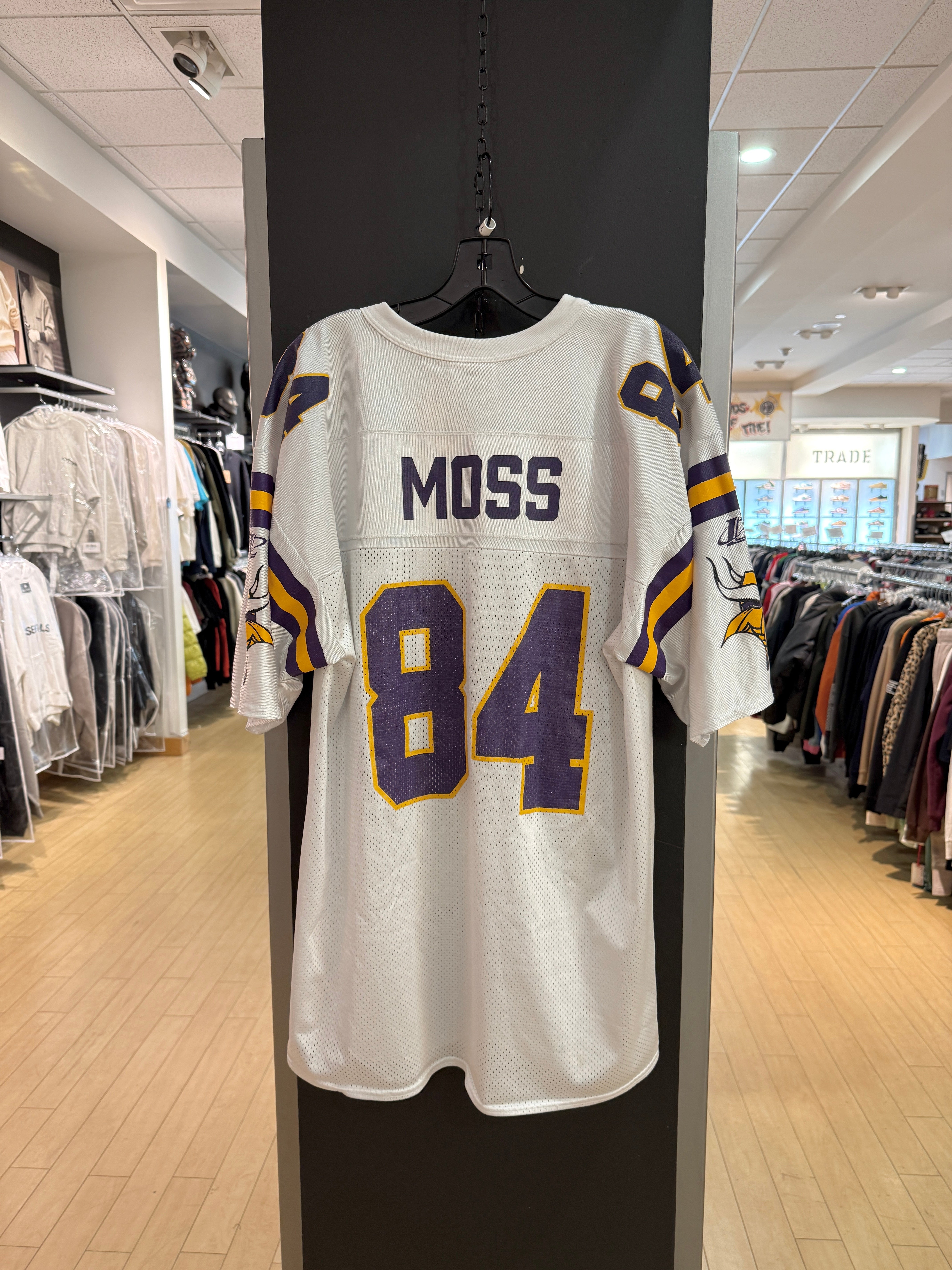90s Randy Moss White Logo Athletic Vikings Jersey Size L