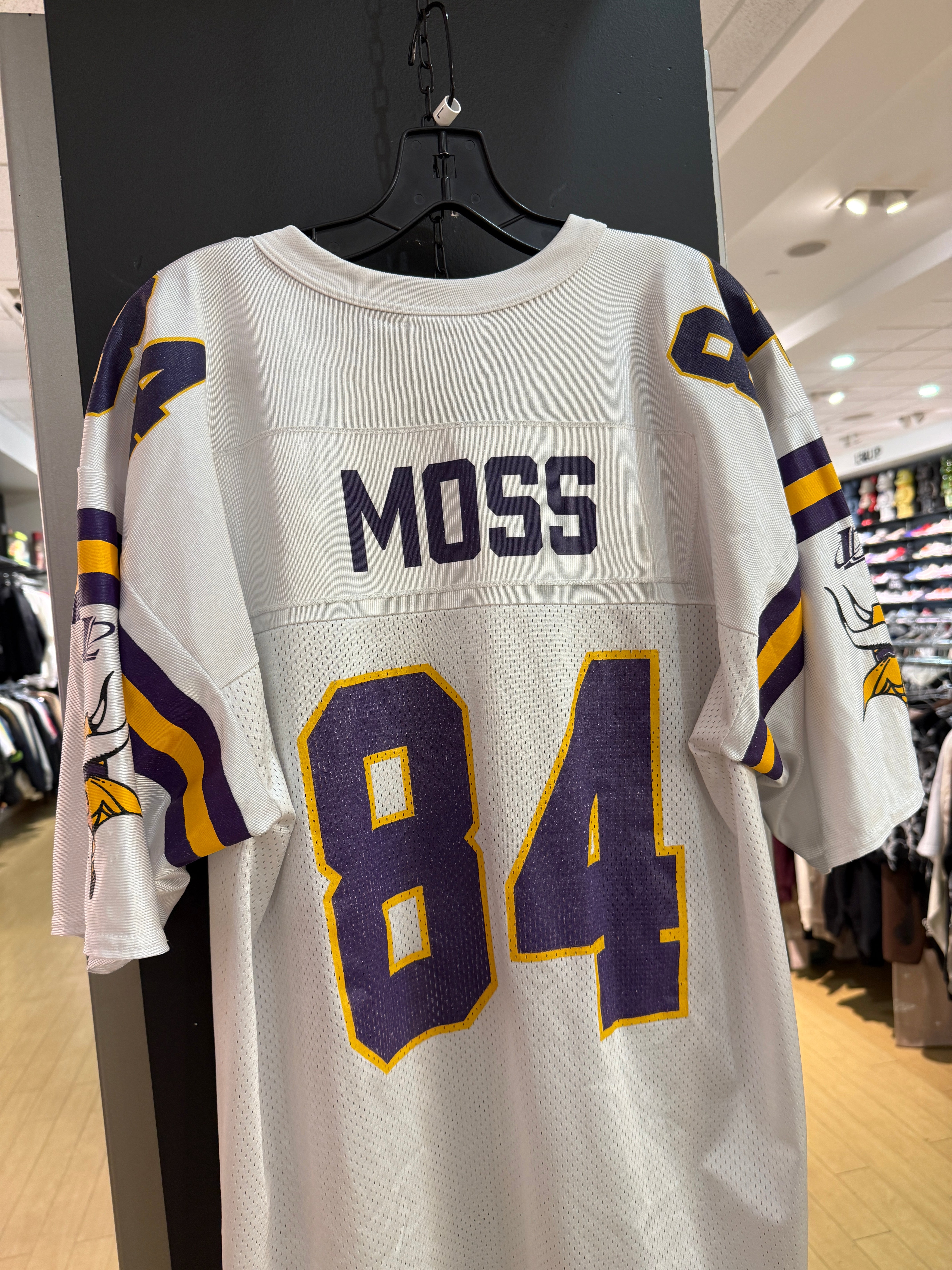 90s Randy Moss White Logo Athletic Vikings Jersey Size L
