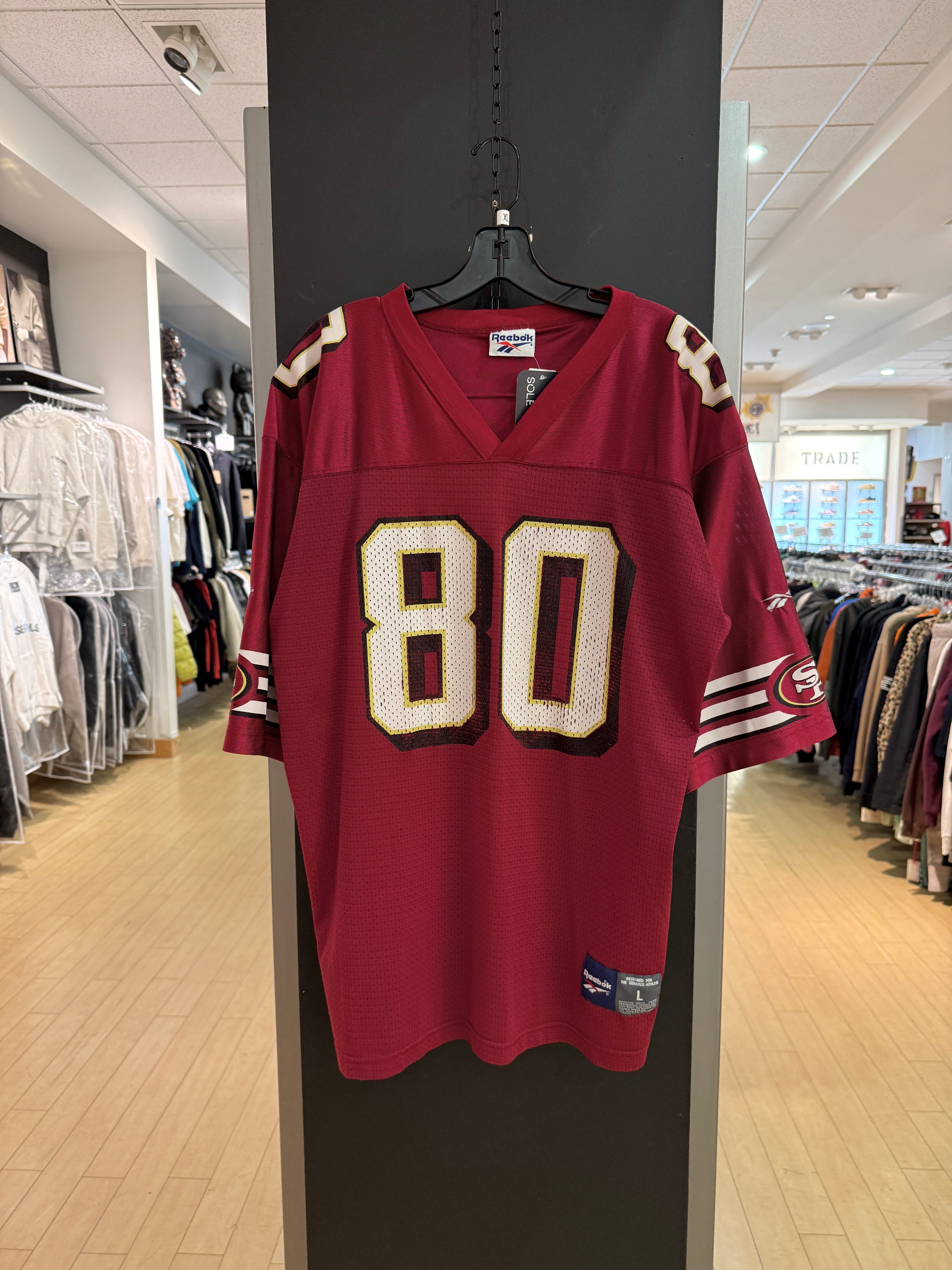90s Jerry Rice Red Reebok 49ers Jersey Size XL