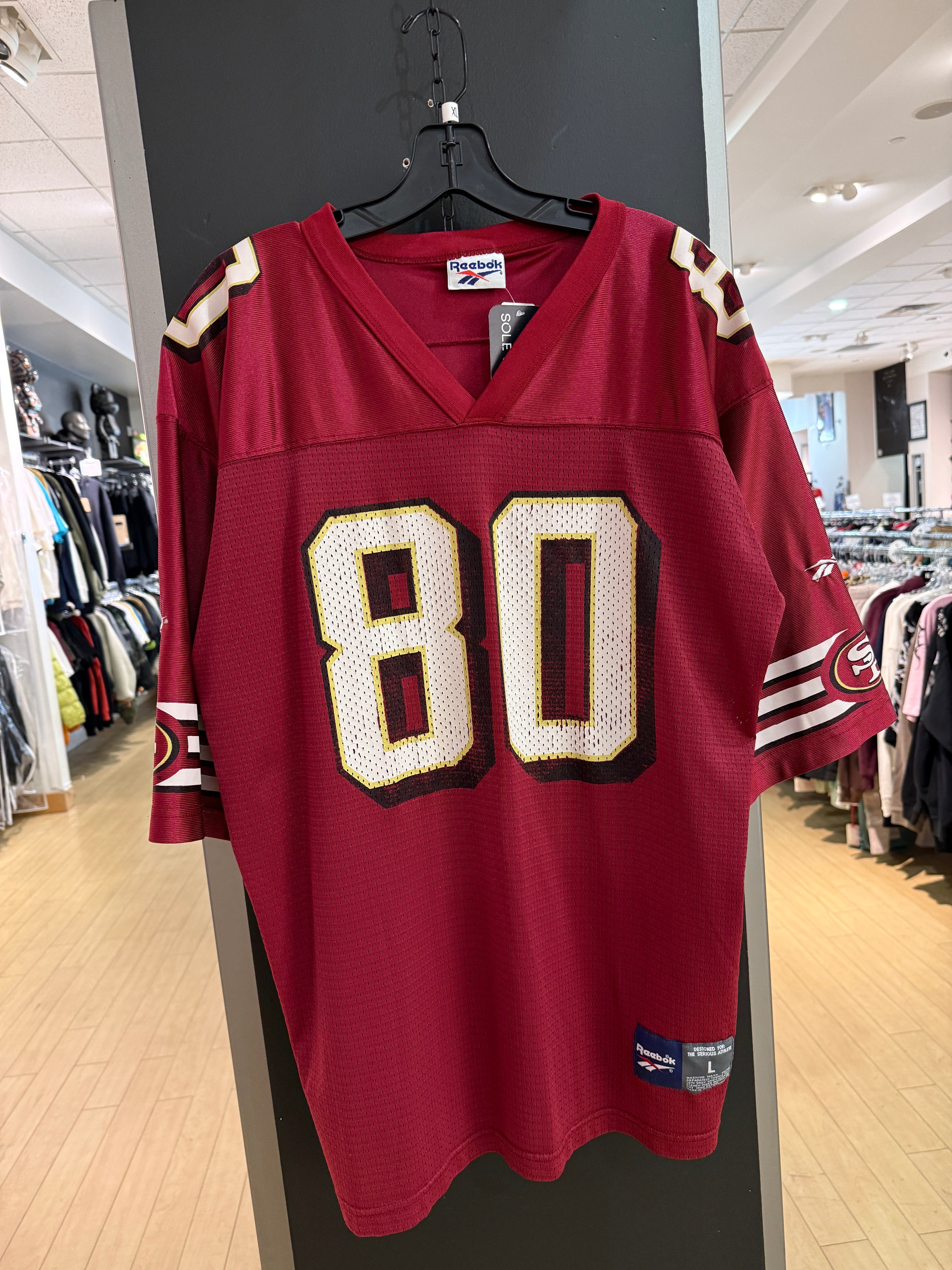 90s Jerry Rice Red Reebok 49ers Jersey Size XL