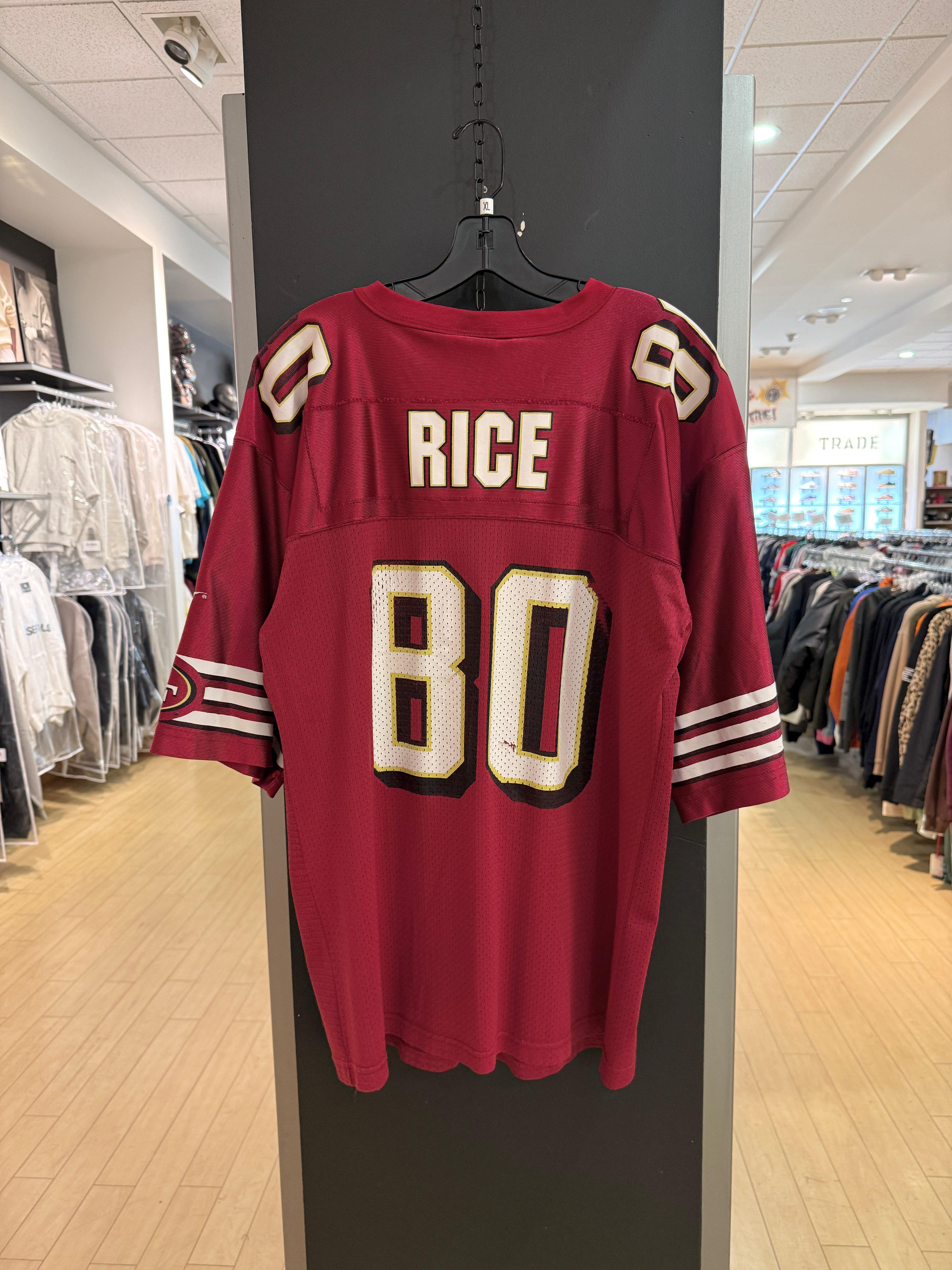 90s Jerry Rice Red Reebok 49ers Jersey Size XL