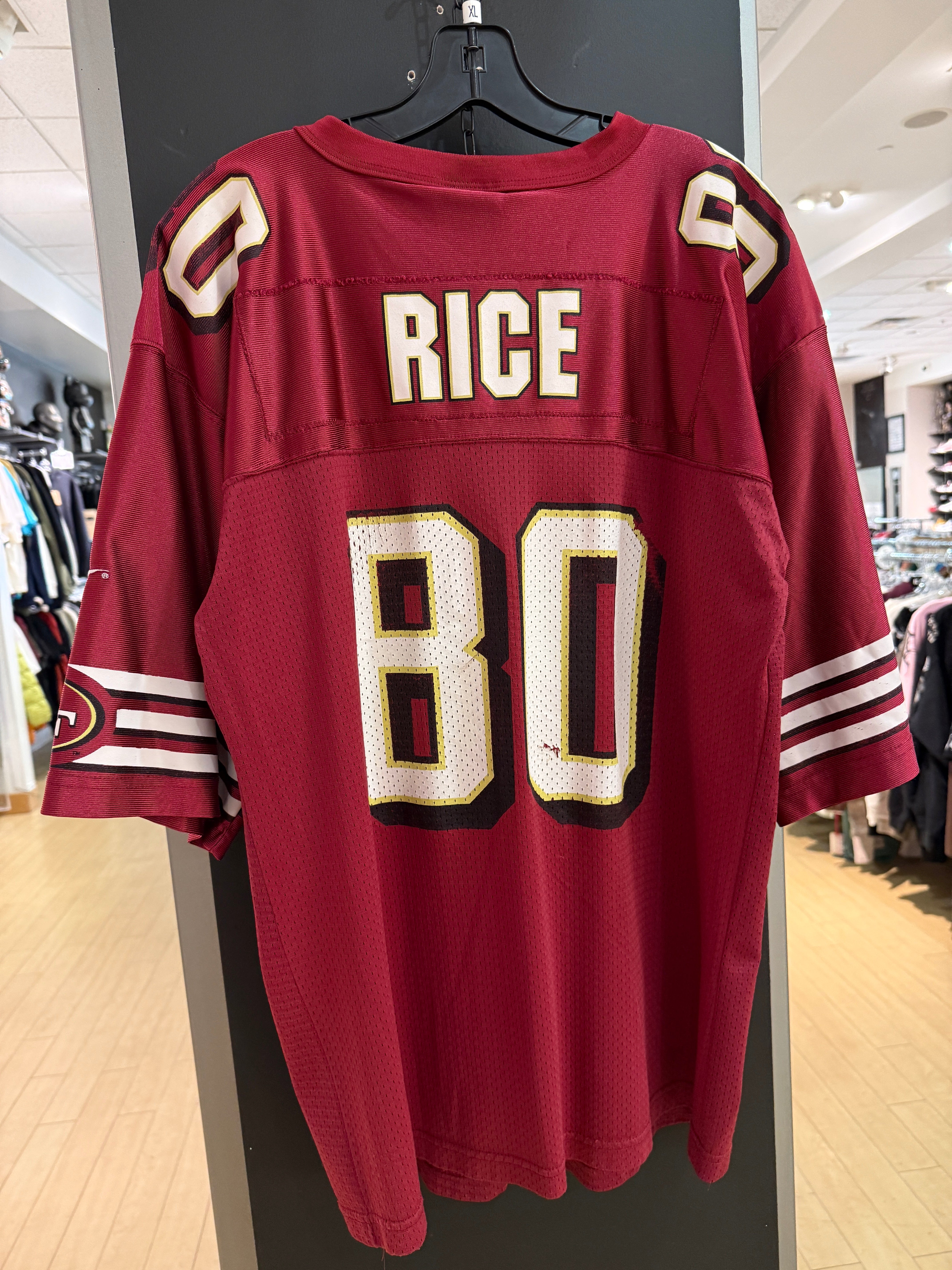 90s Jerry Rice Red Reebok 49ers Jersey Size XL