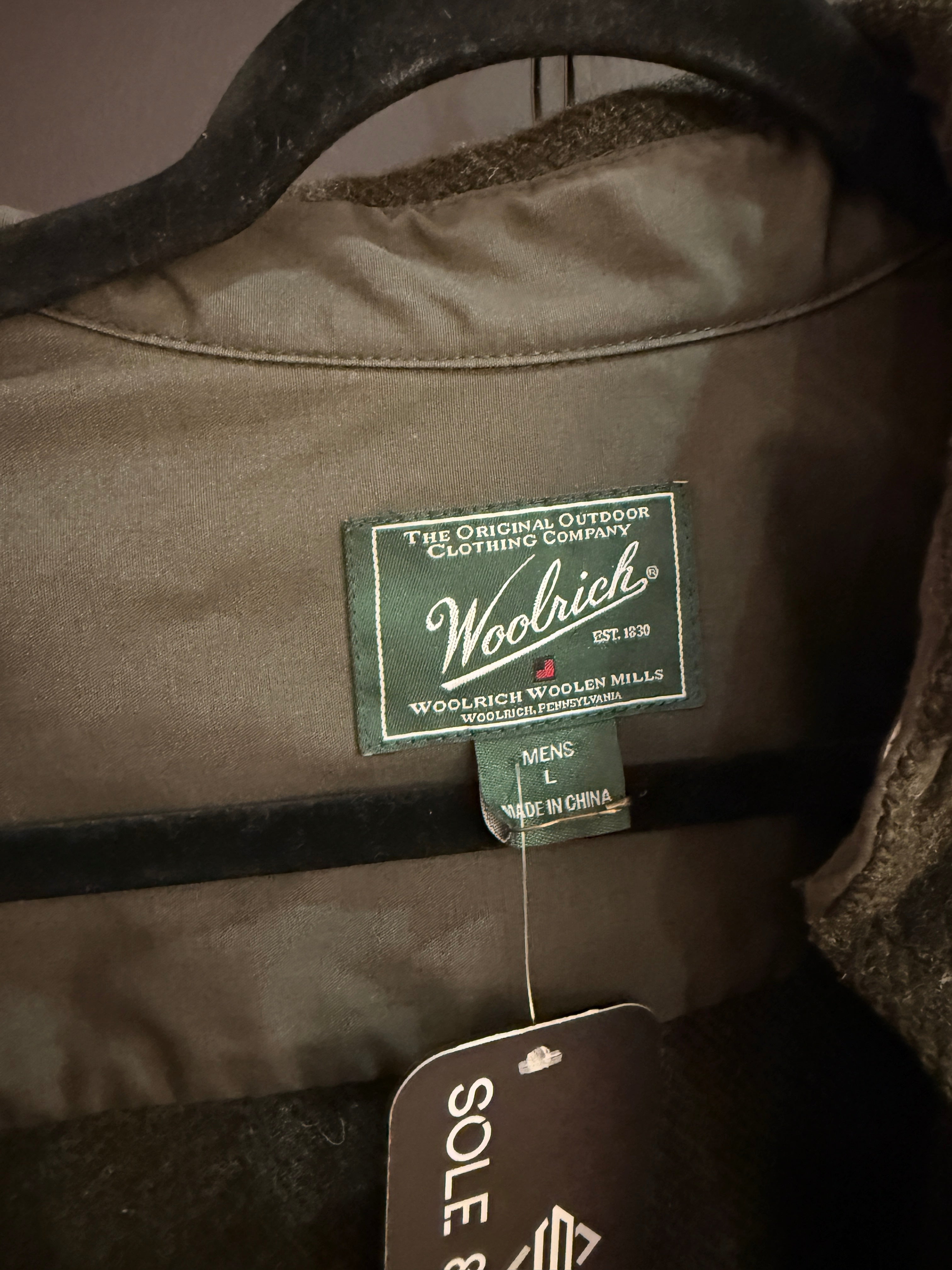 Y2K Woolrich Olive Green Wool Shacket Size L