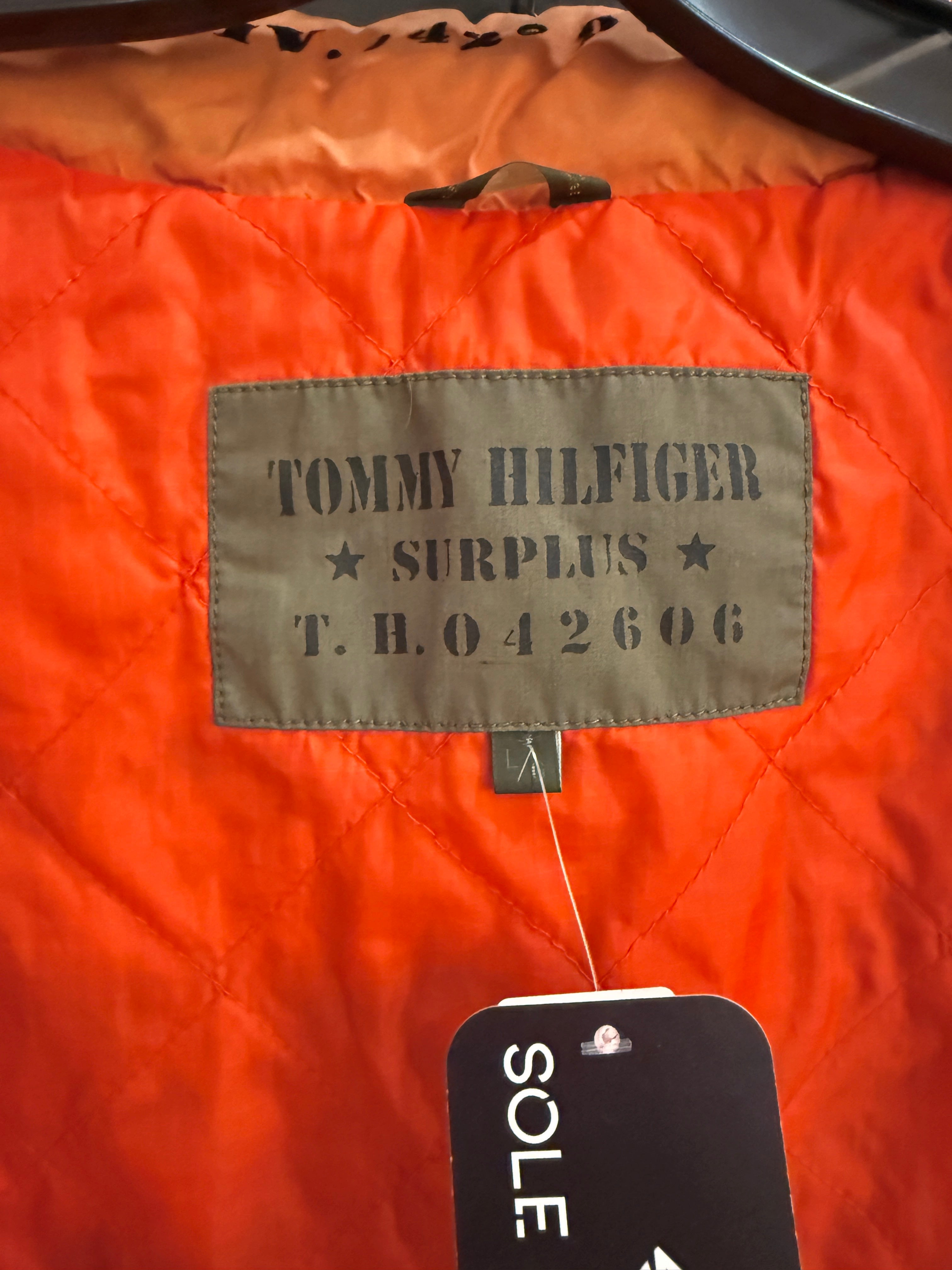 Y2K Tommy Hilfiger Surplus 042 Olive Puffer Vest Size L