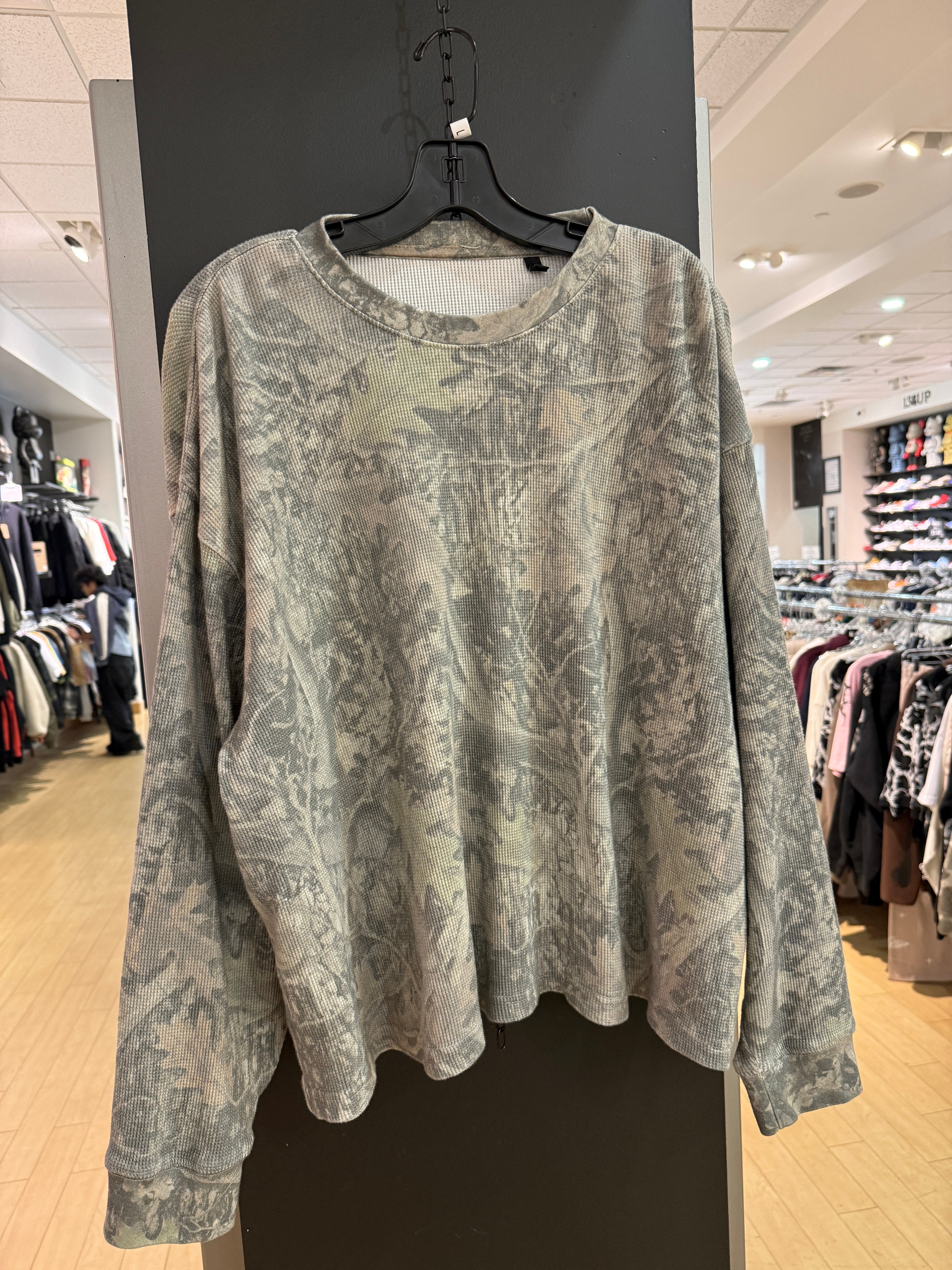 042 Clothing Sun Dried Waffle Knit Long Sleeve Tree Camo Size XL