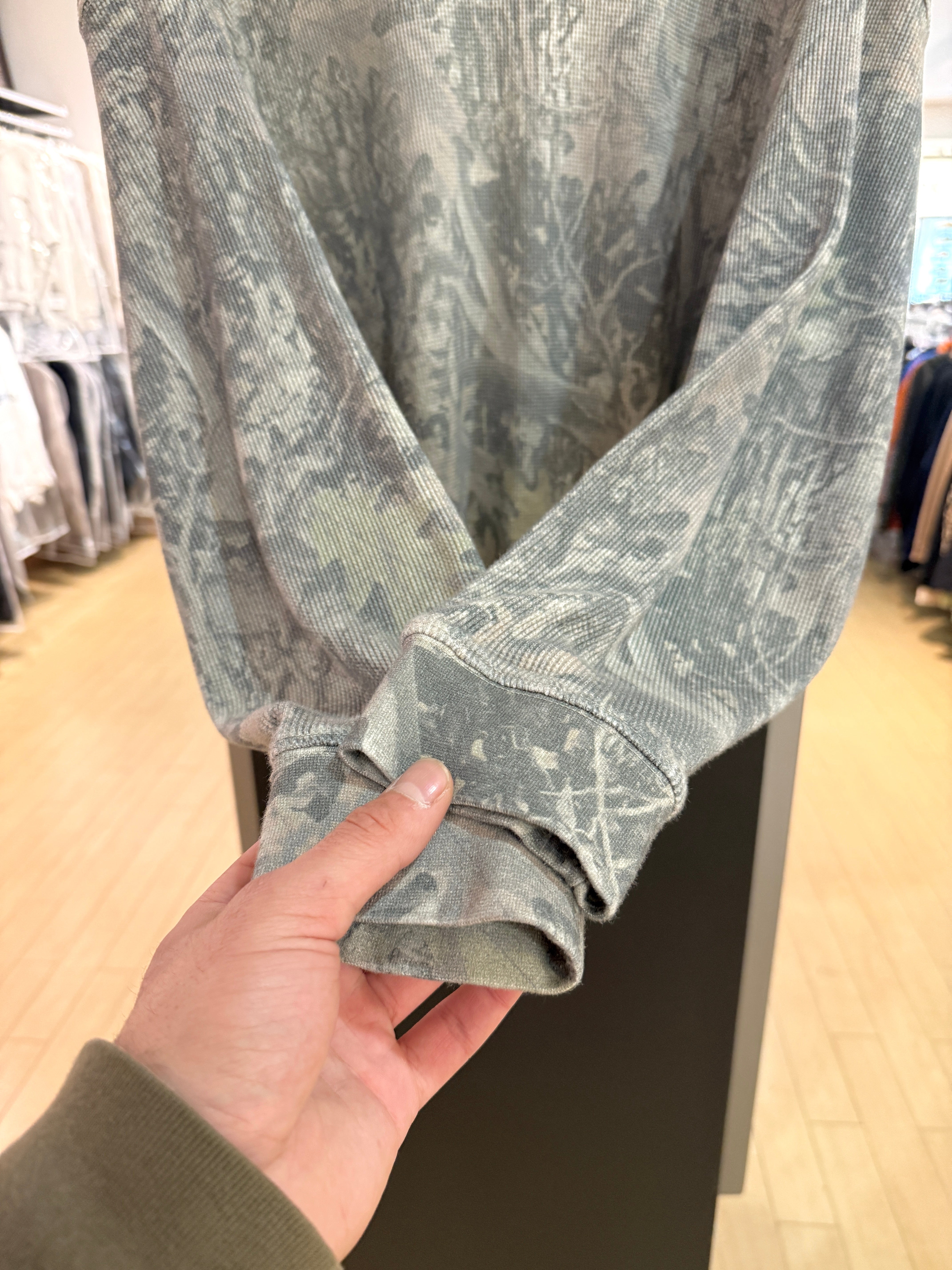 042 Clothing Sun Dried Waffle Knit Long Sleeve Tree Camo Size XL