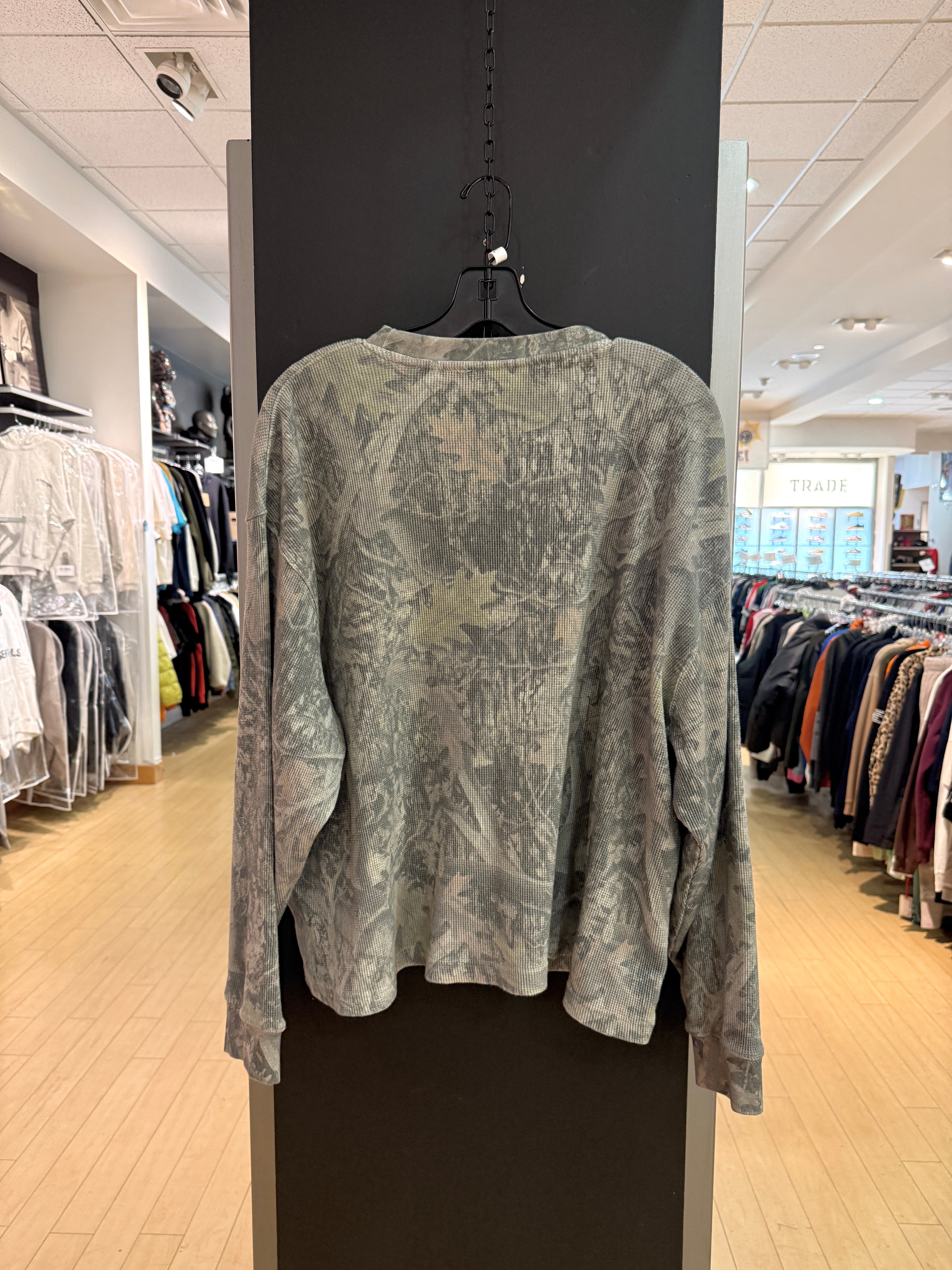 042 Clothing Sun Dried Waffle Knit Long Sleeve Tree Camo Size XL
