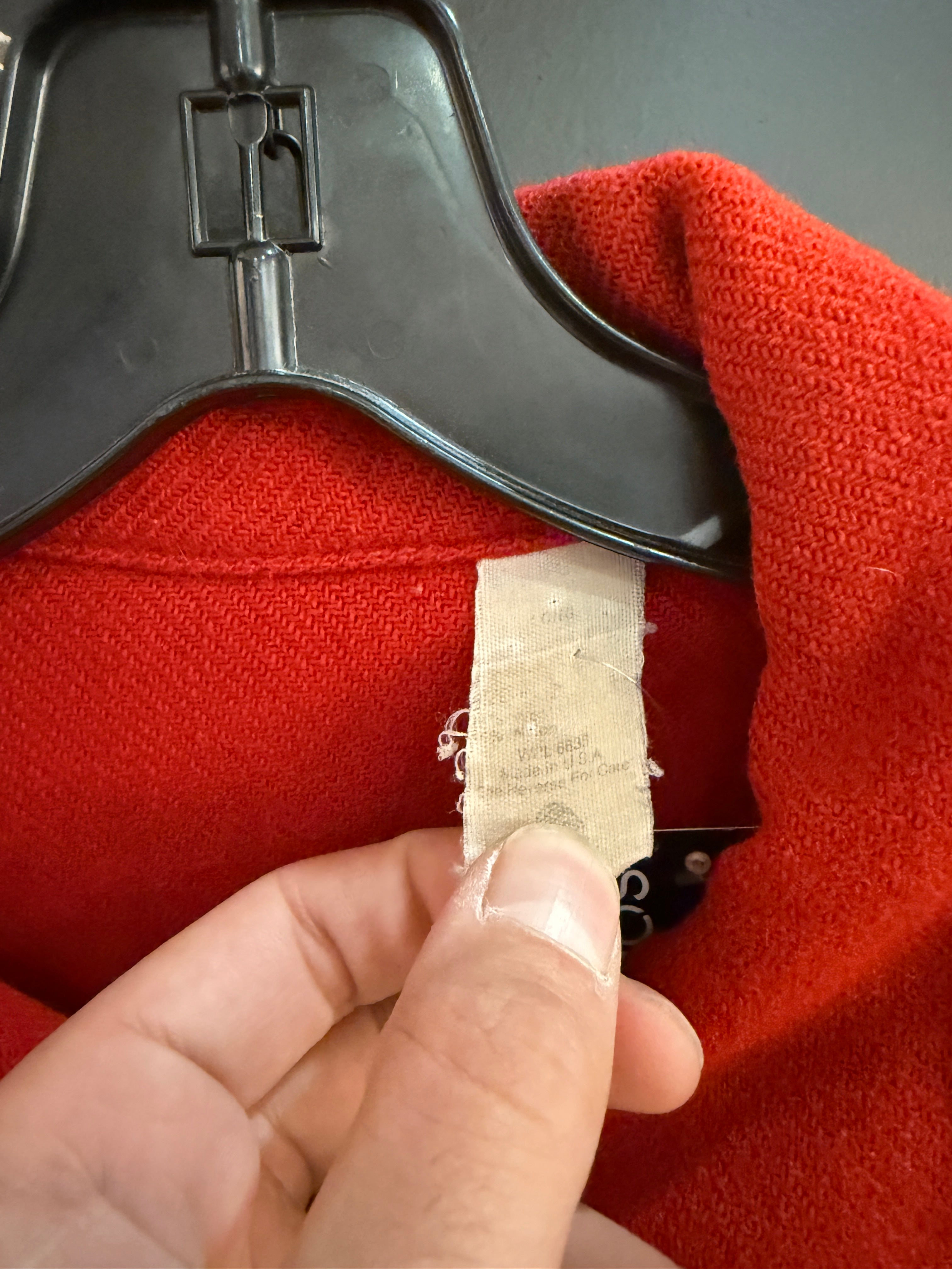 80s Boy Scouts of America Red Wool Jacket Size XL Tall
