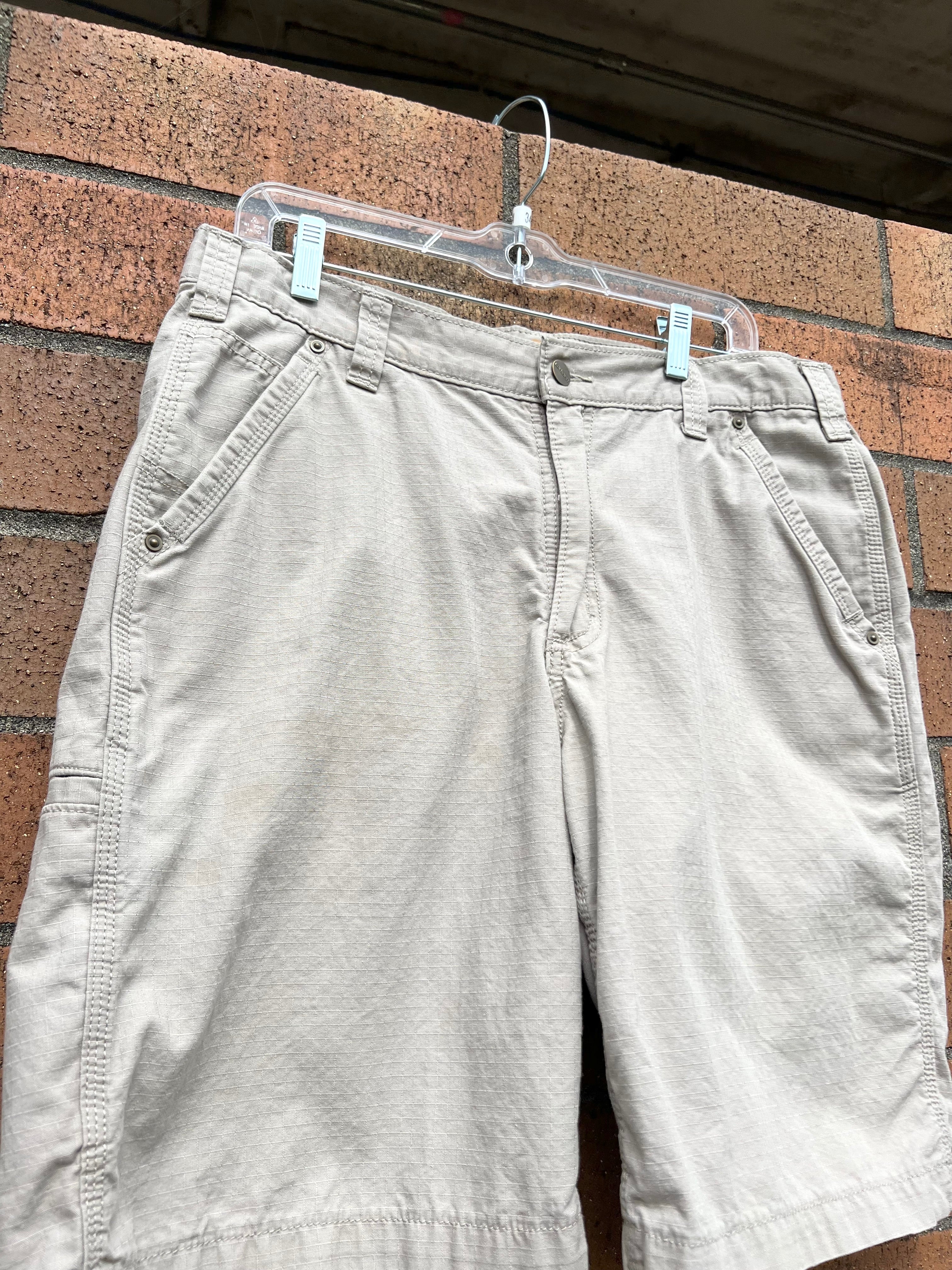 Carhartt Beige Relaxed Fit Ripstop Shorts 34