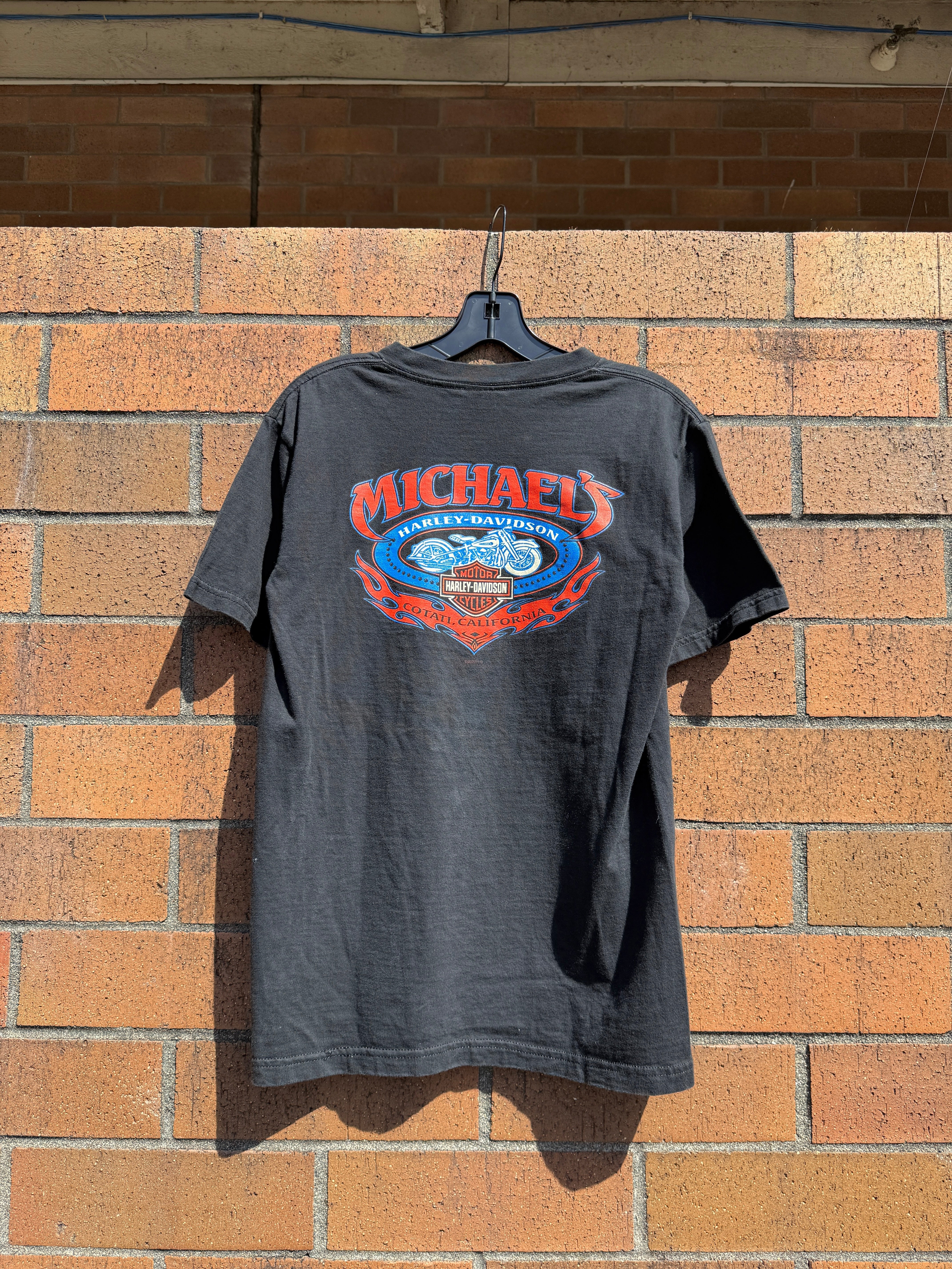 2002 Harley Davidson Michaels CA Tee Sz M