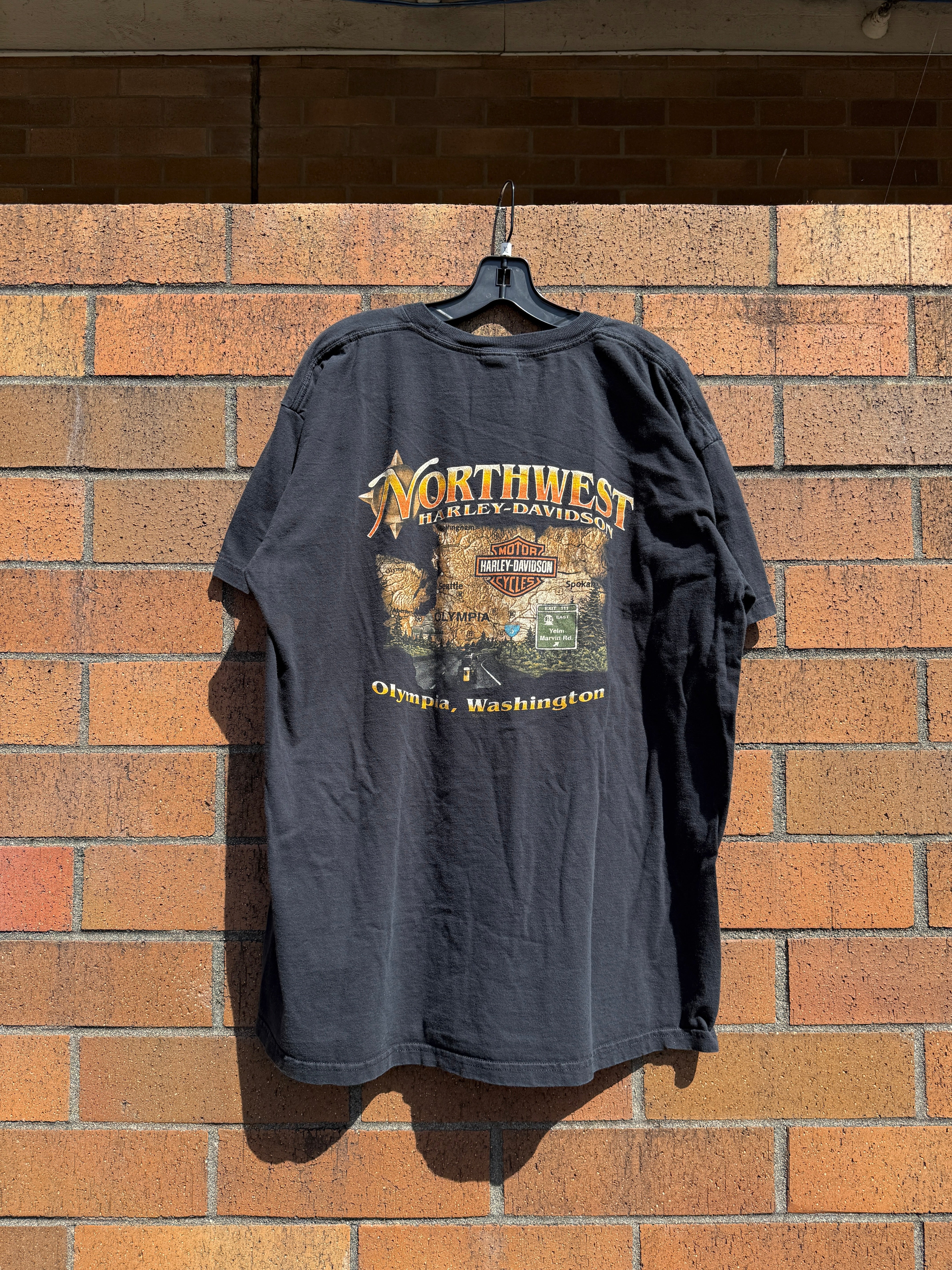 2005 Harley Davidson Olympia Run With the Pack Tee Size XL