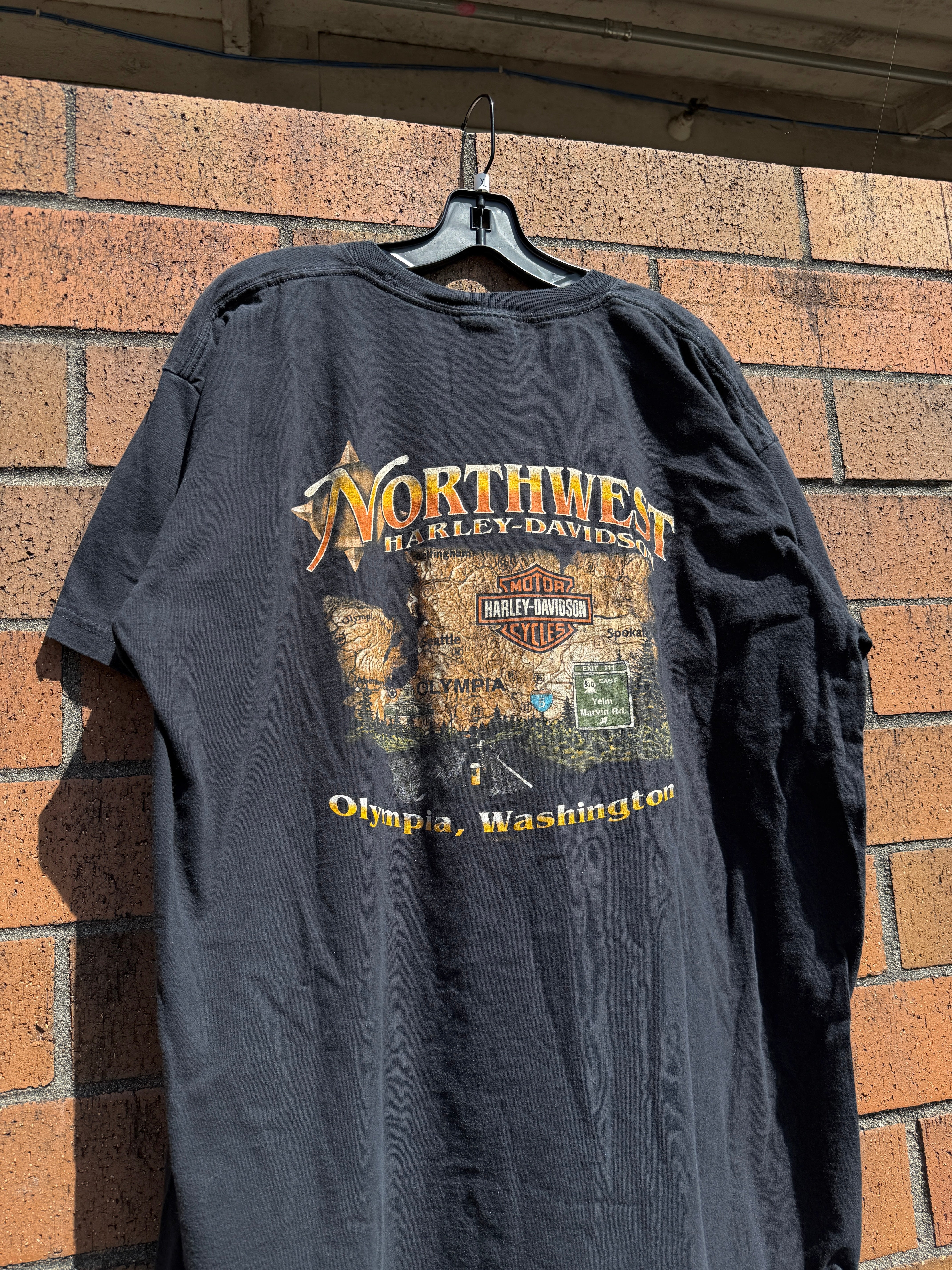 2005 Harley Davidson Olympia Run With the Pack Tee Size XL