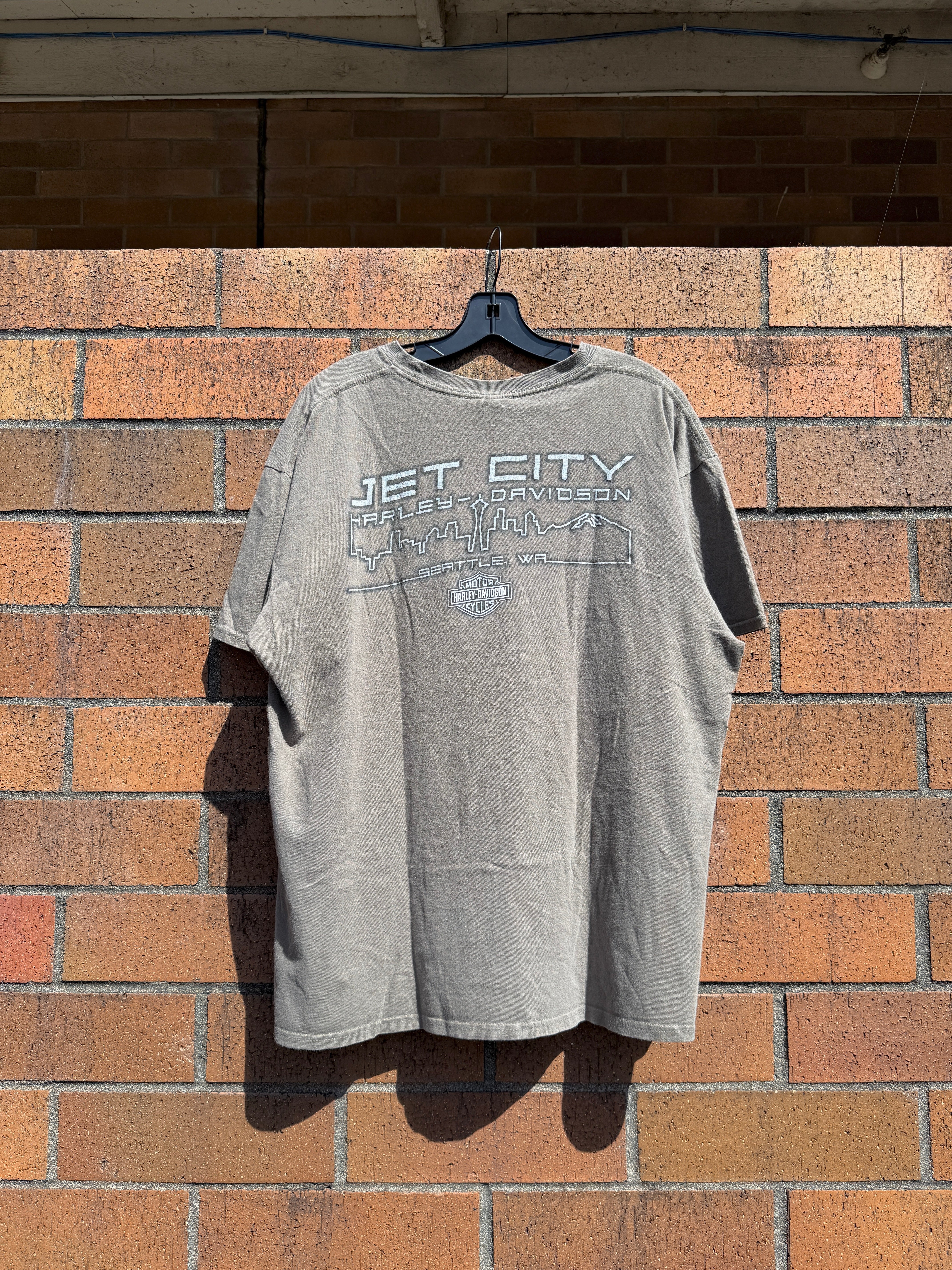 2010 Harley Davidson Jet City Seattle Pocket Tee Size XL