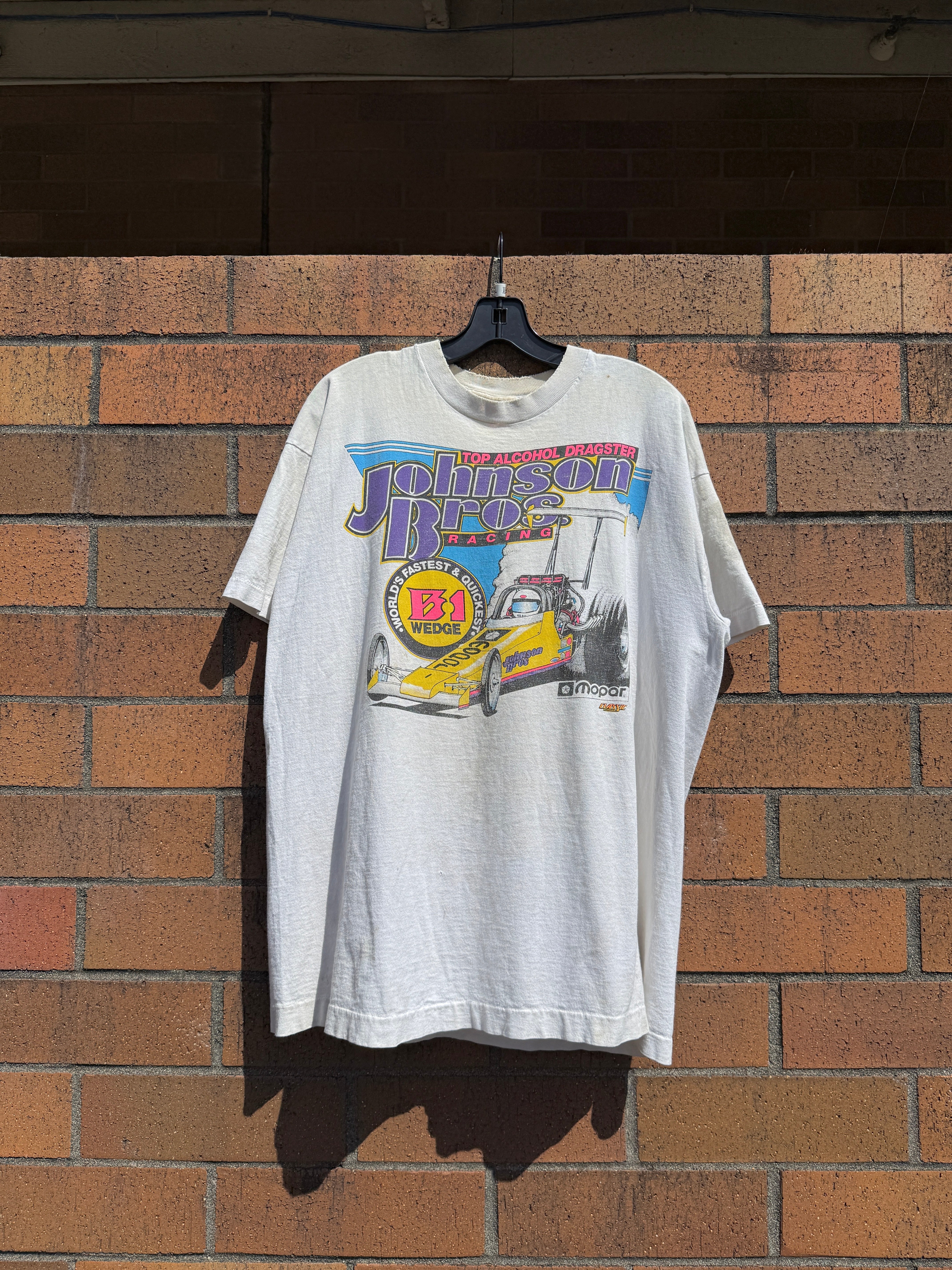 90s Johnson Bros Mopar B-1 Racing Tee Size XL
