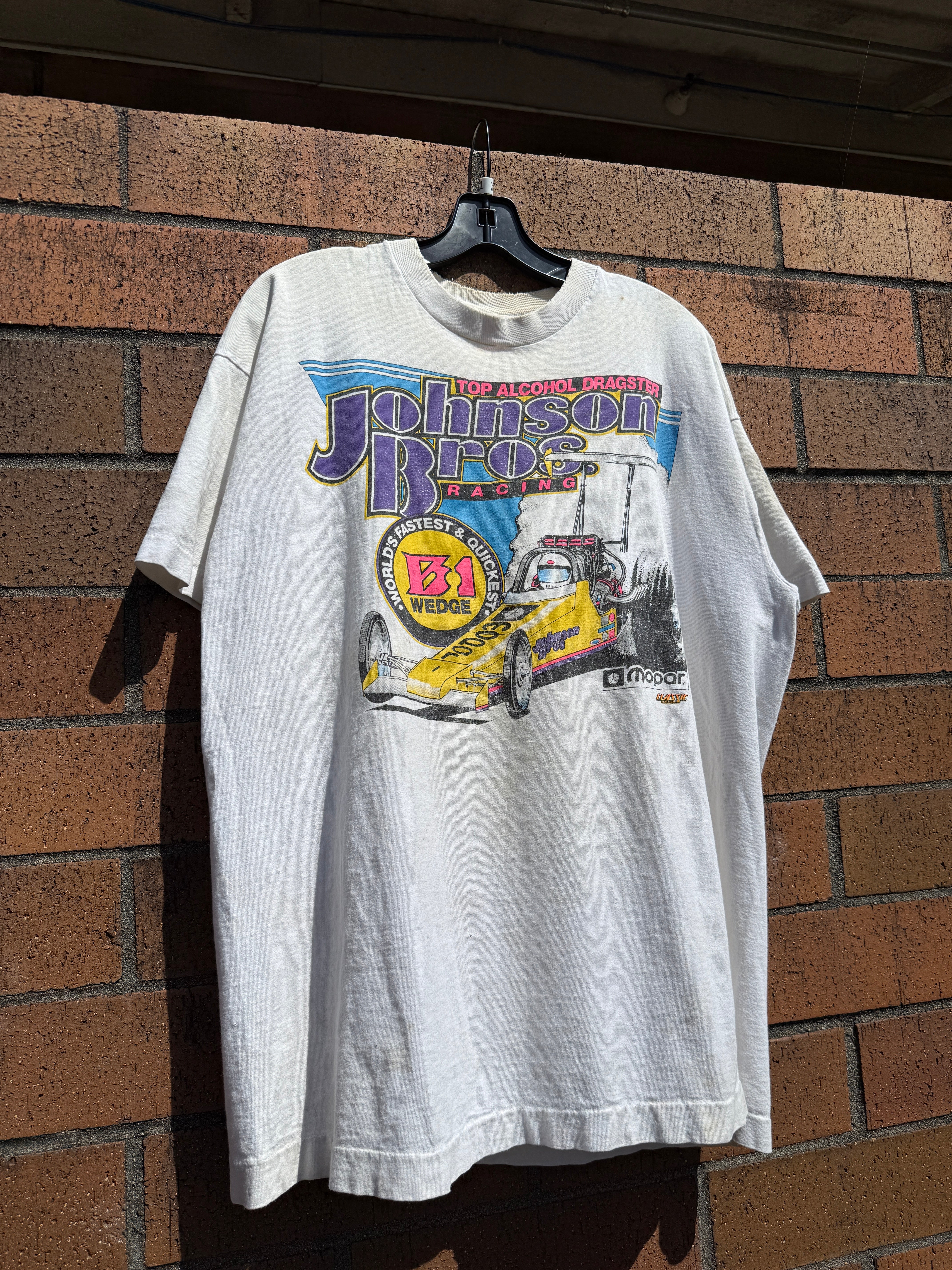 90s Johnson Bros Mopar B-1 Racing Tee Size XL
