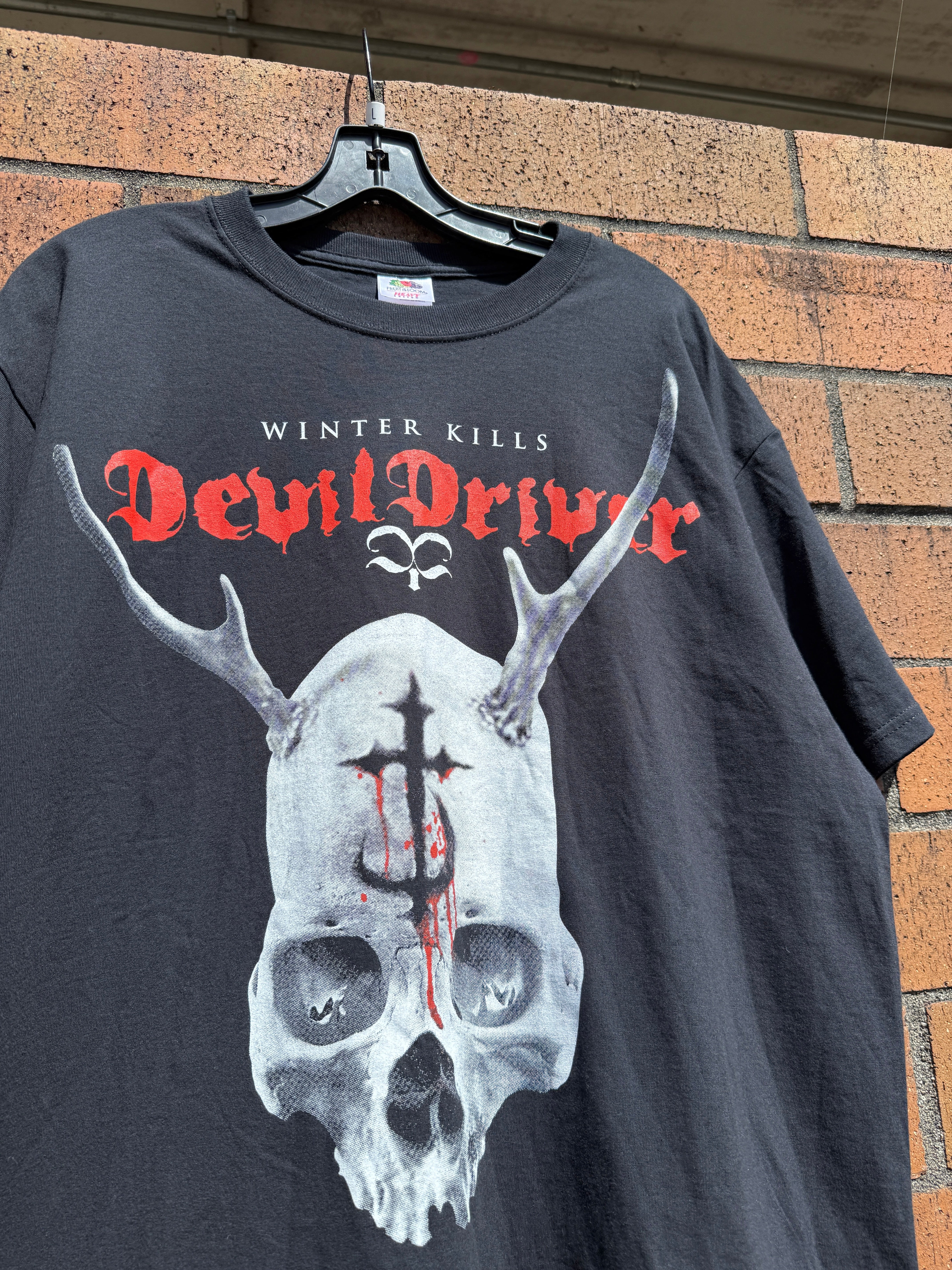 2013 Devil Driver Winter Kills Tee Sz L