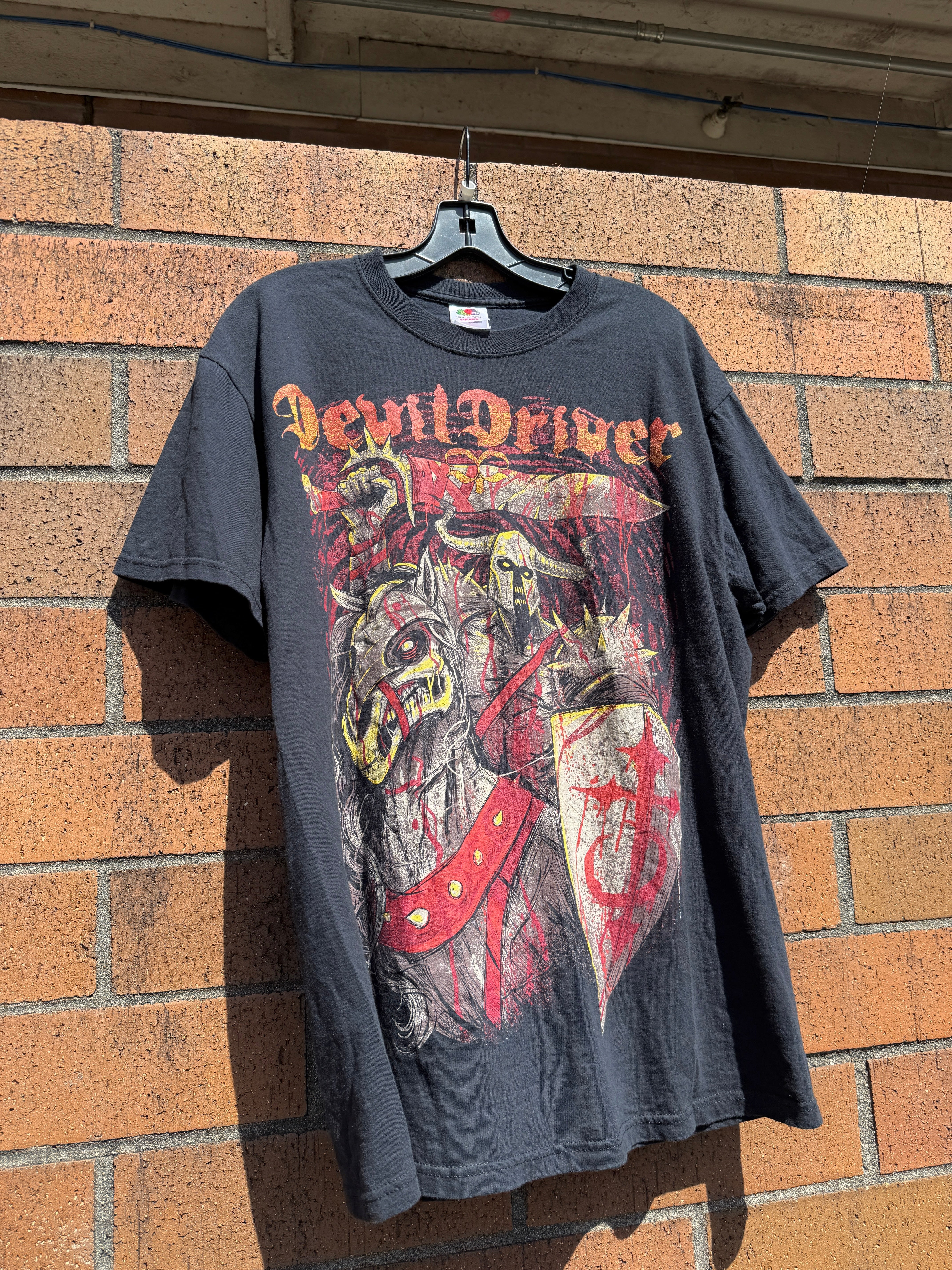 2010s Devil Driver Metal Band Tee Sz L