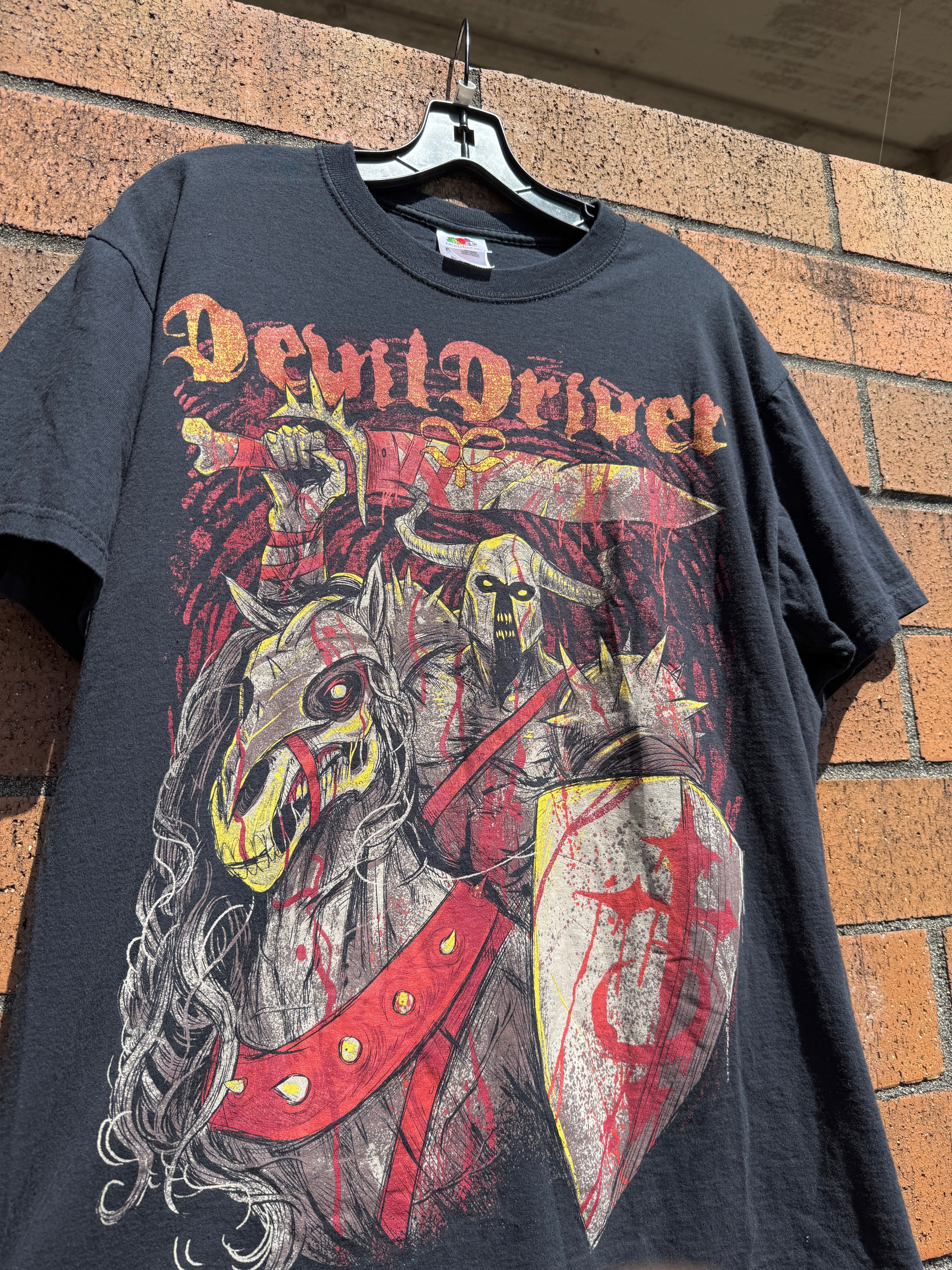 2010s Devil Driver Metal Band Tee Sz L