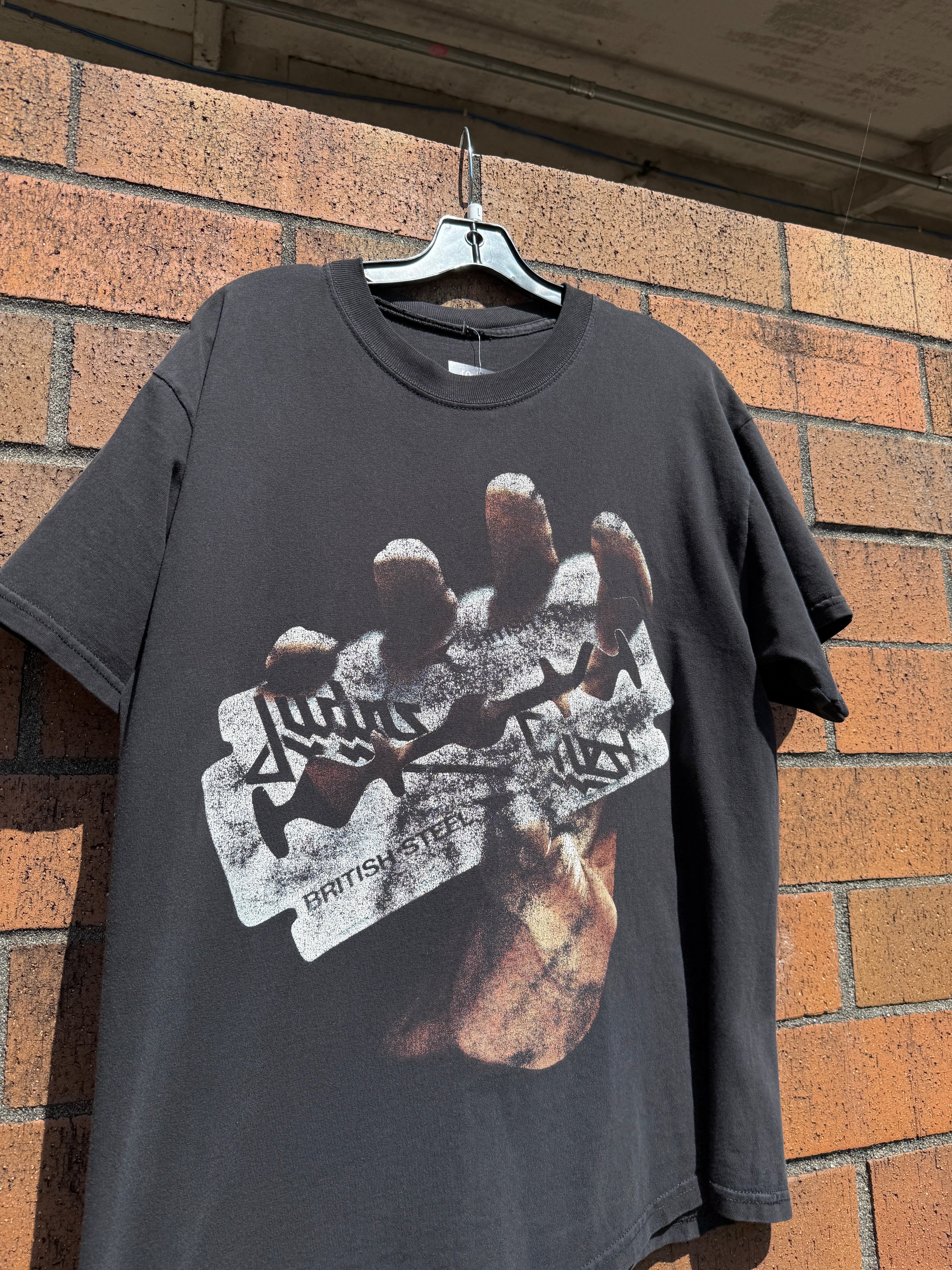 Y2K Judas Priest British Steel Band Tee Size L