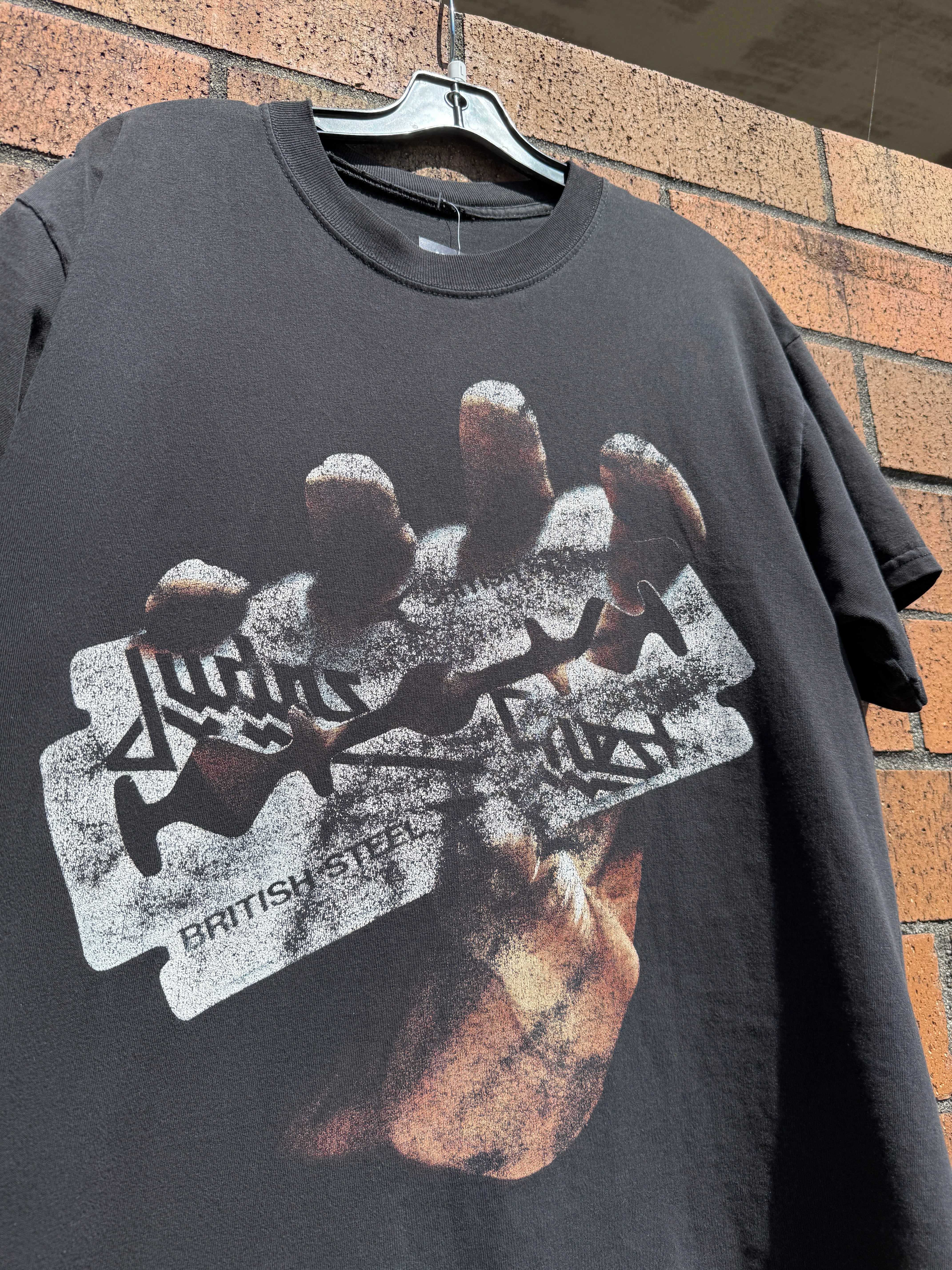Y2K Judas Priest British Steel Band Tee Size L