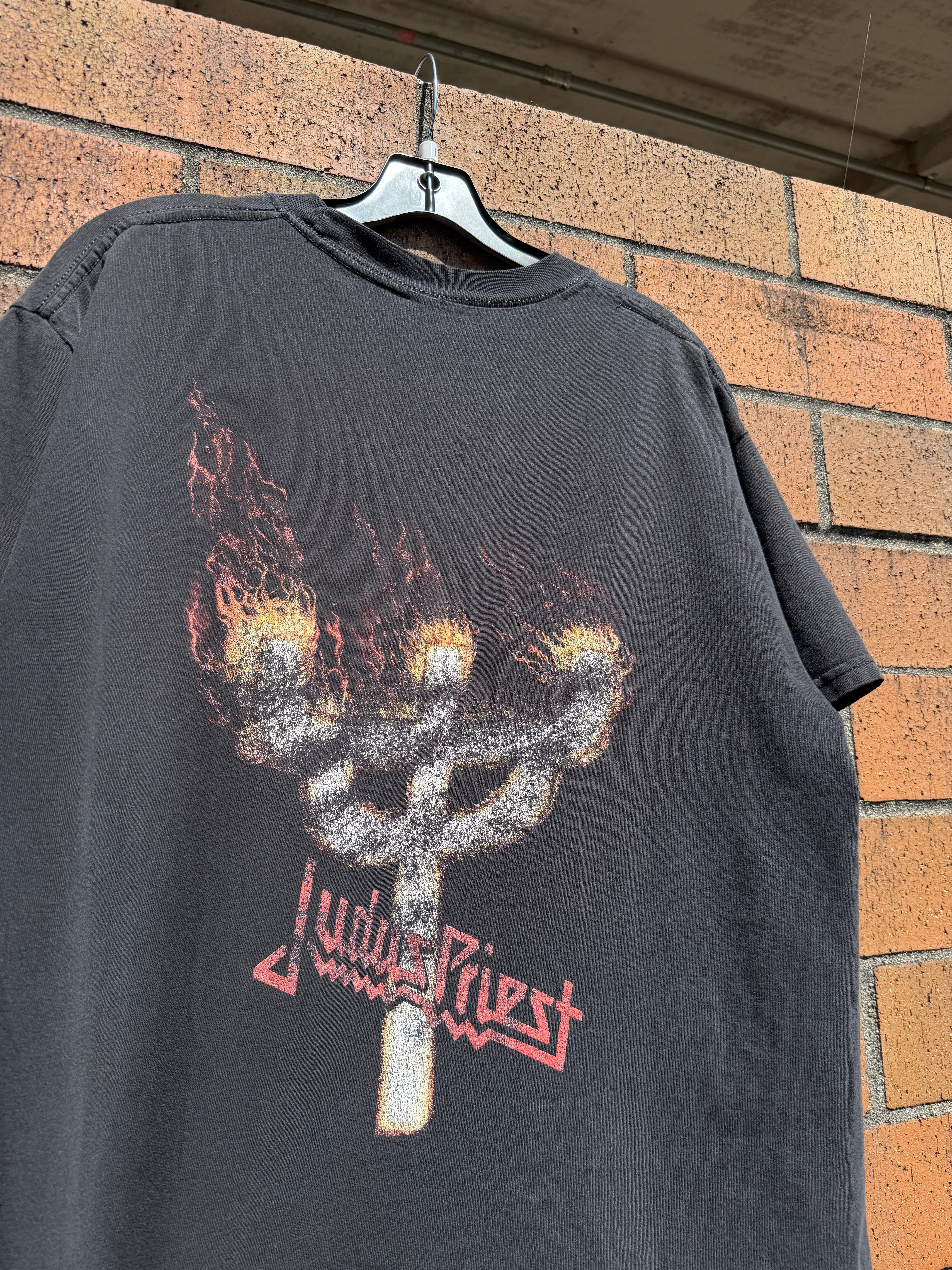 Y2K Judas Priest British Steel Band Tee Size L