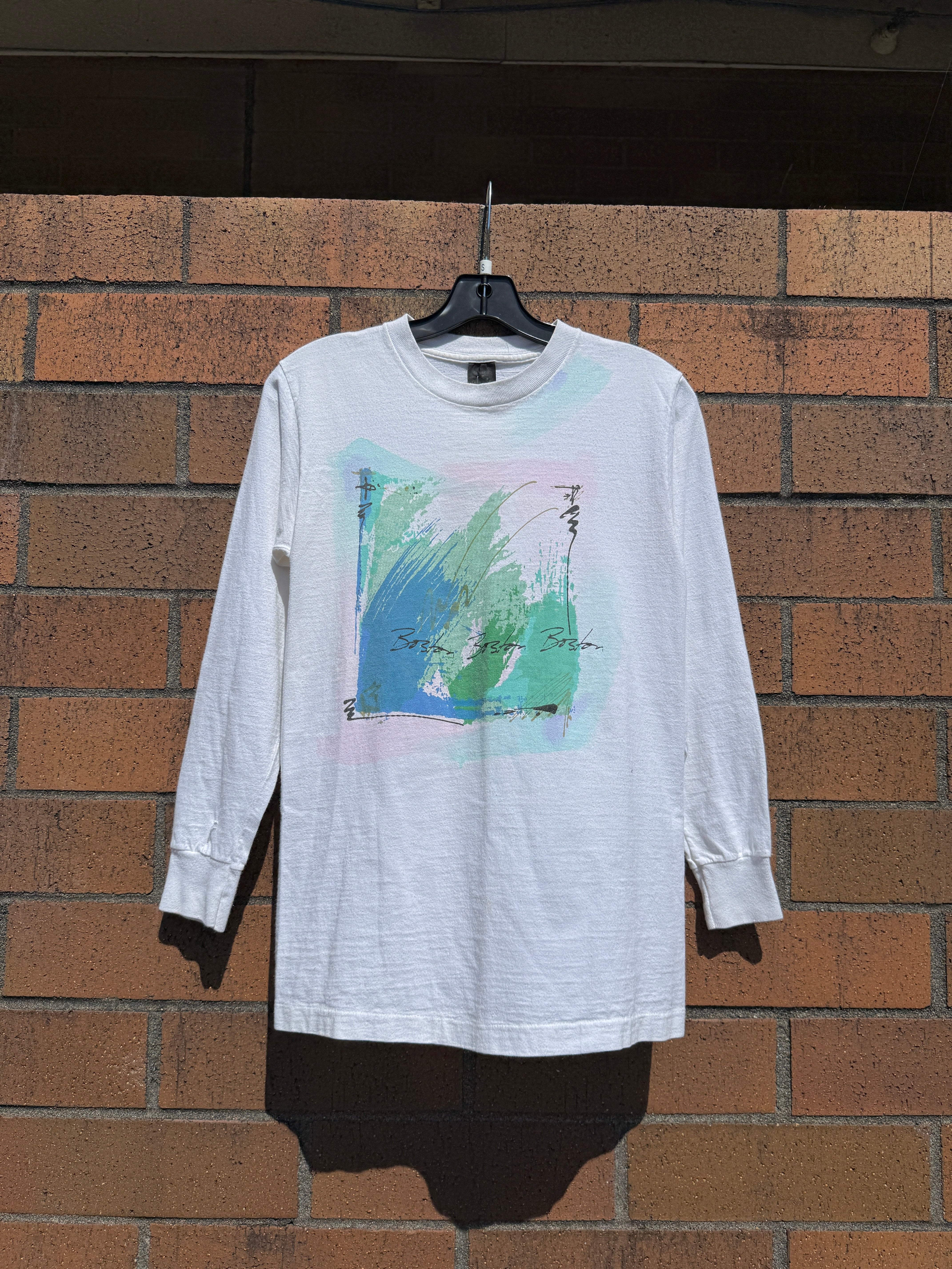 90s Boston Long Sleeve Art Tee Sz Small