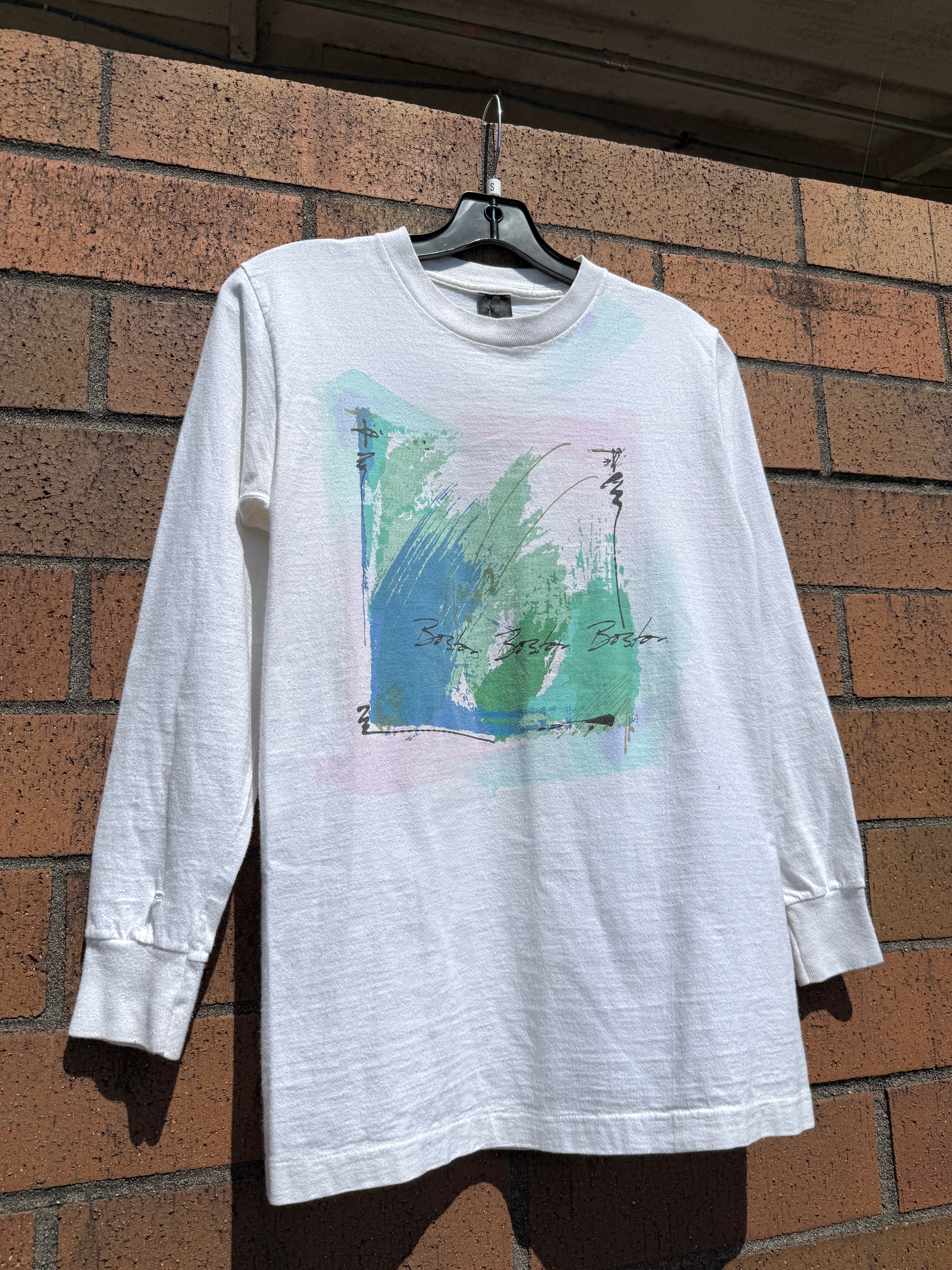 90s Boston Long Sleeve Art Tee Sz Small