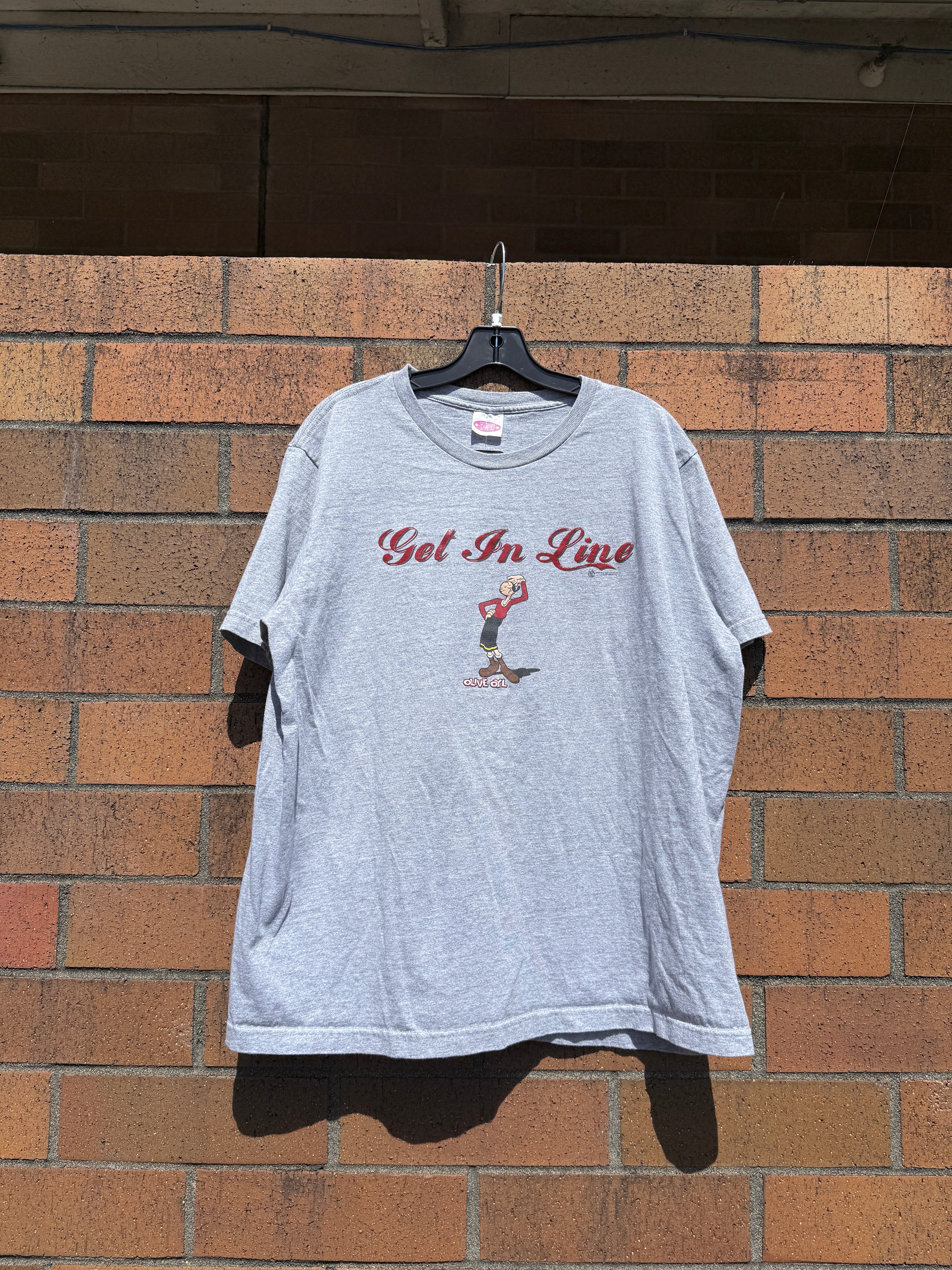 Y2K Olive Oyl Get in Line Popeye Tee Size XL