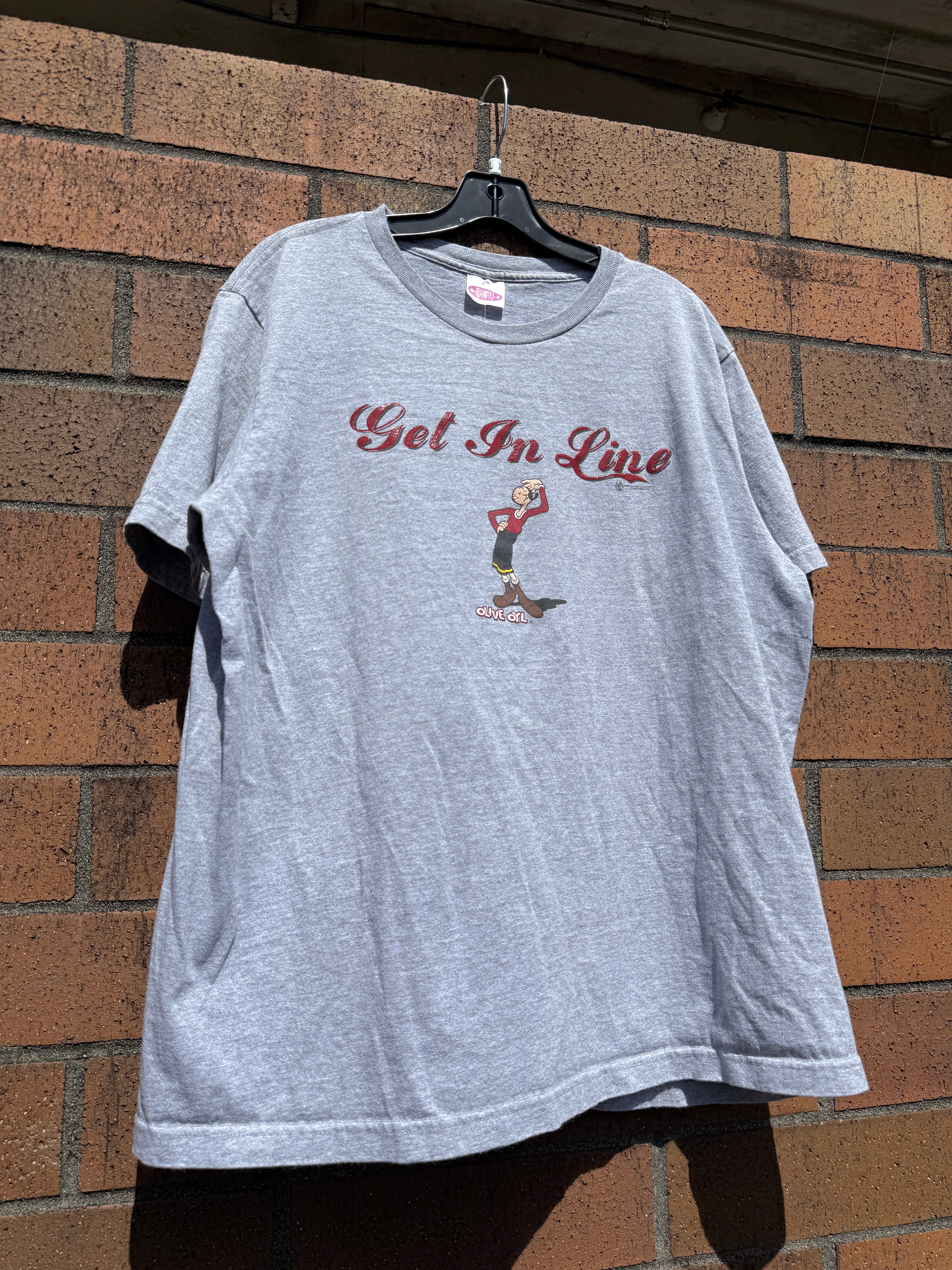 Y2K Olive Oyl Get in Line Popeye Tee Size XL