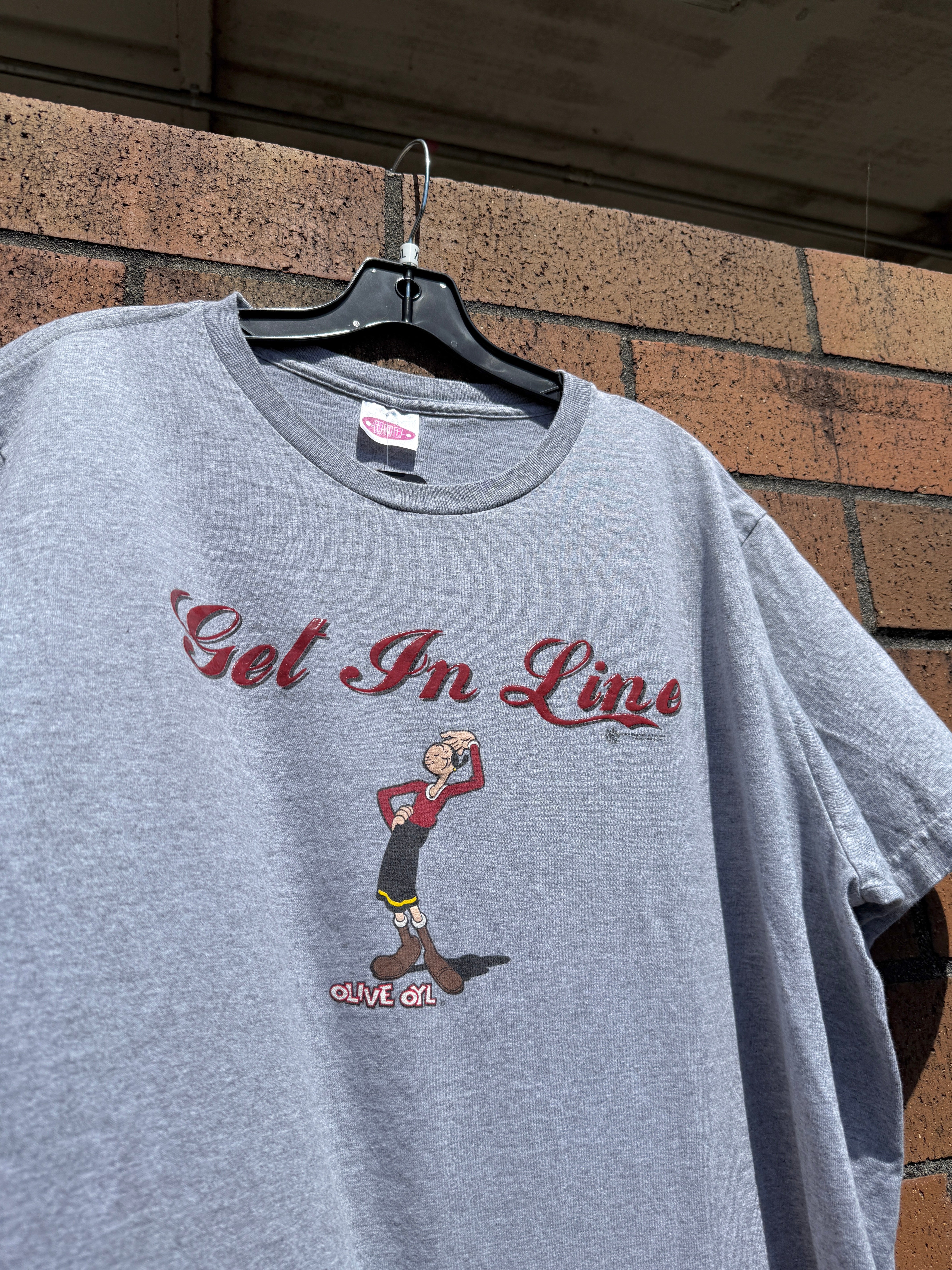 Y2K Olive Oyl Get in Line Popeye Tee Size XL