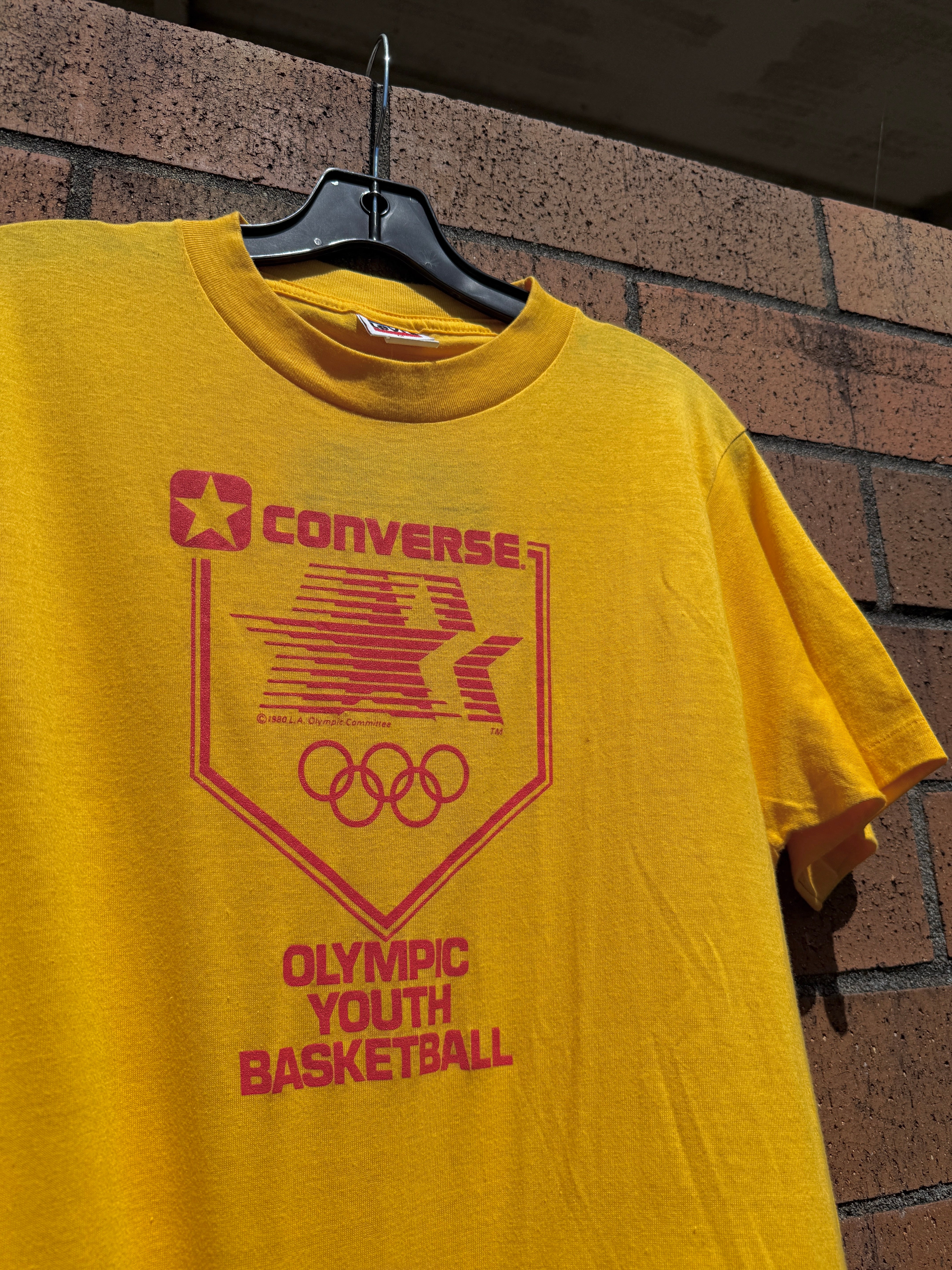 1980 Converse Olympic Youth Basketball Tee Sz M