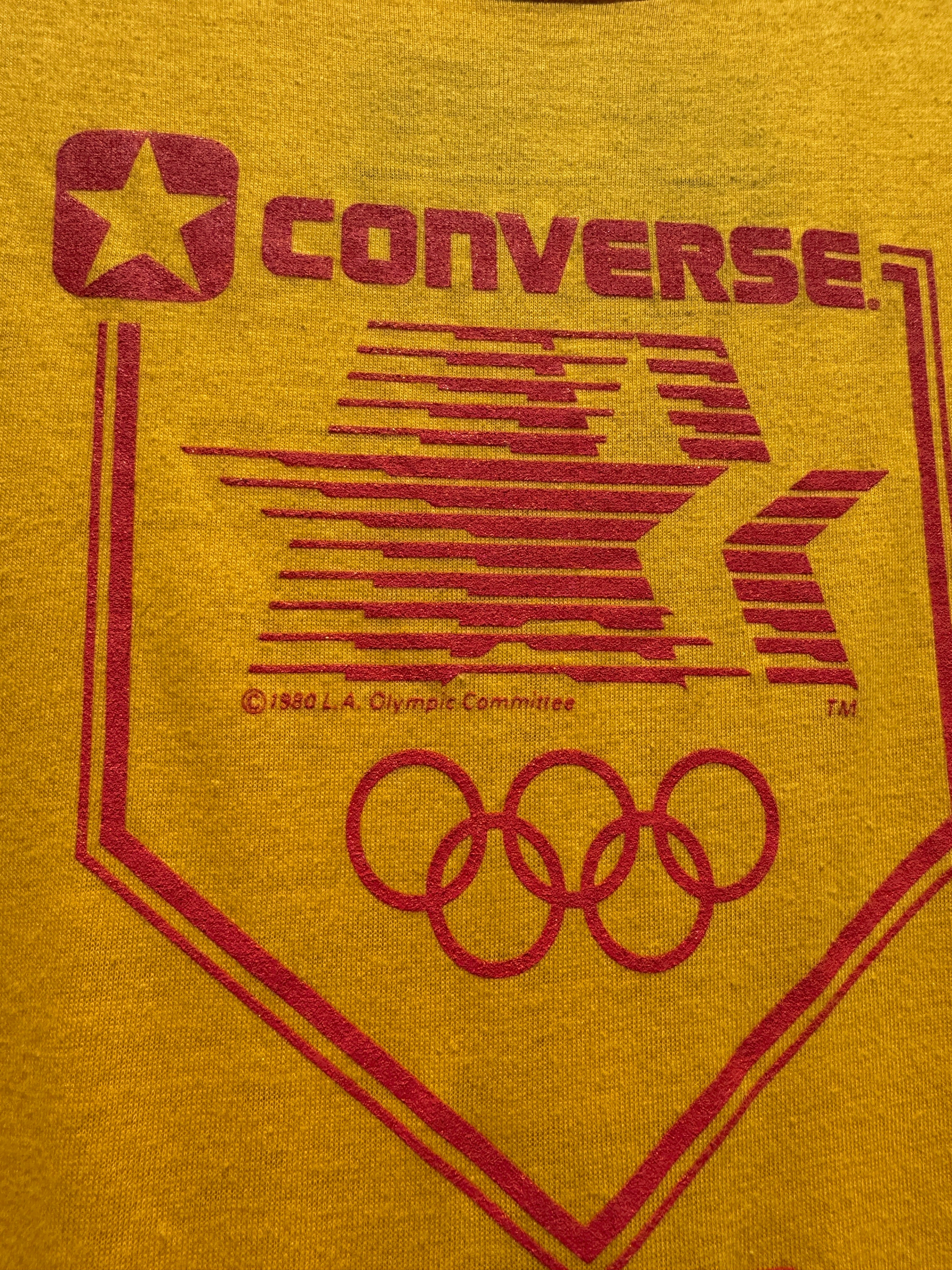 1980 Converse Olympic Youth Basketball Tee Sz M