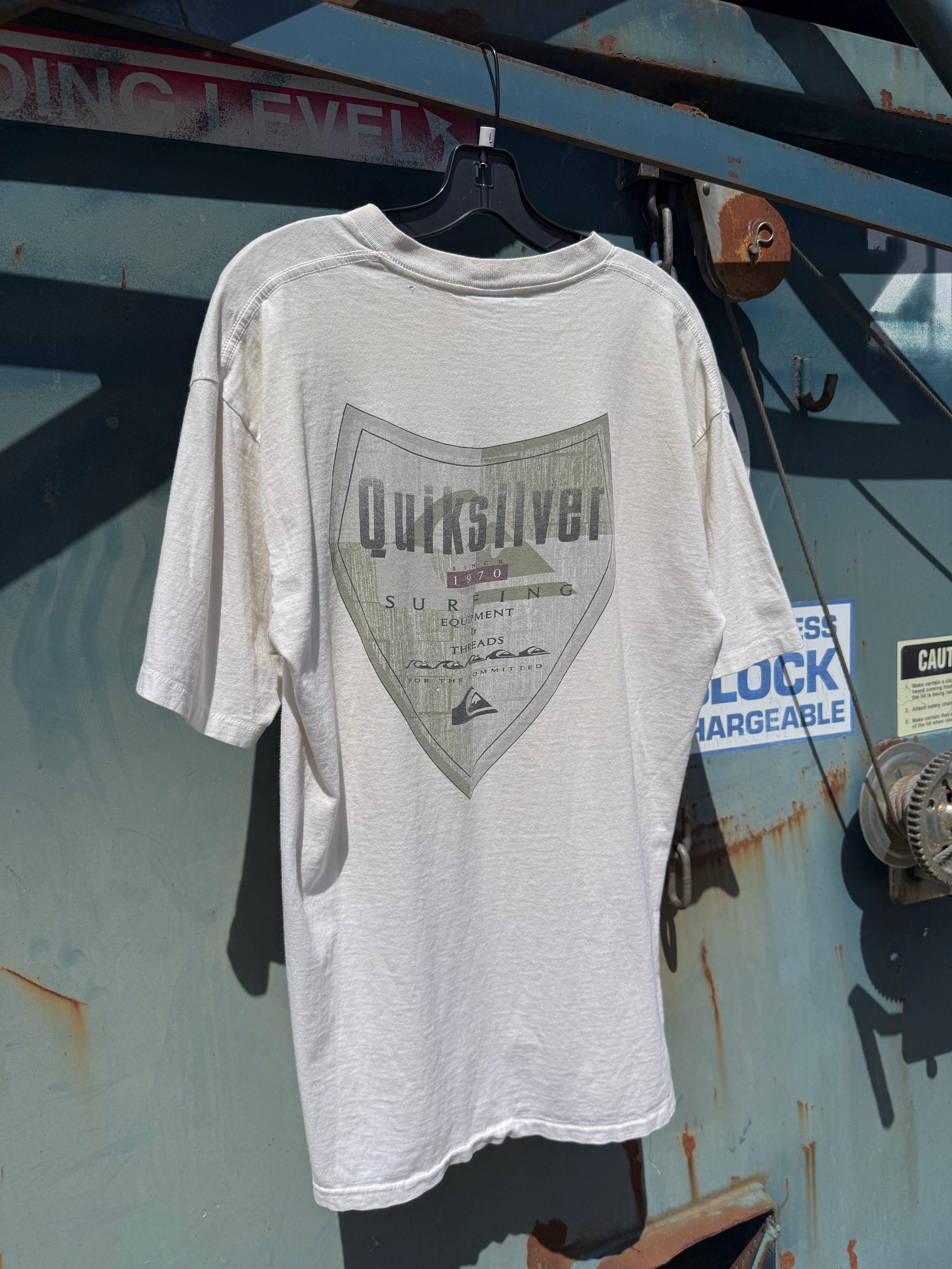 90s Quiksilver Surfing Equipment Tee Size L