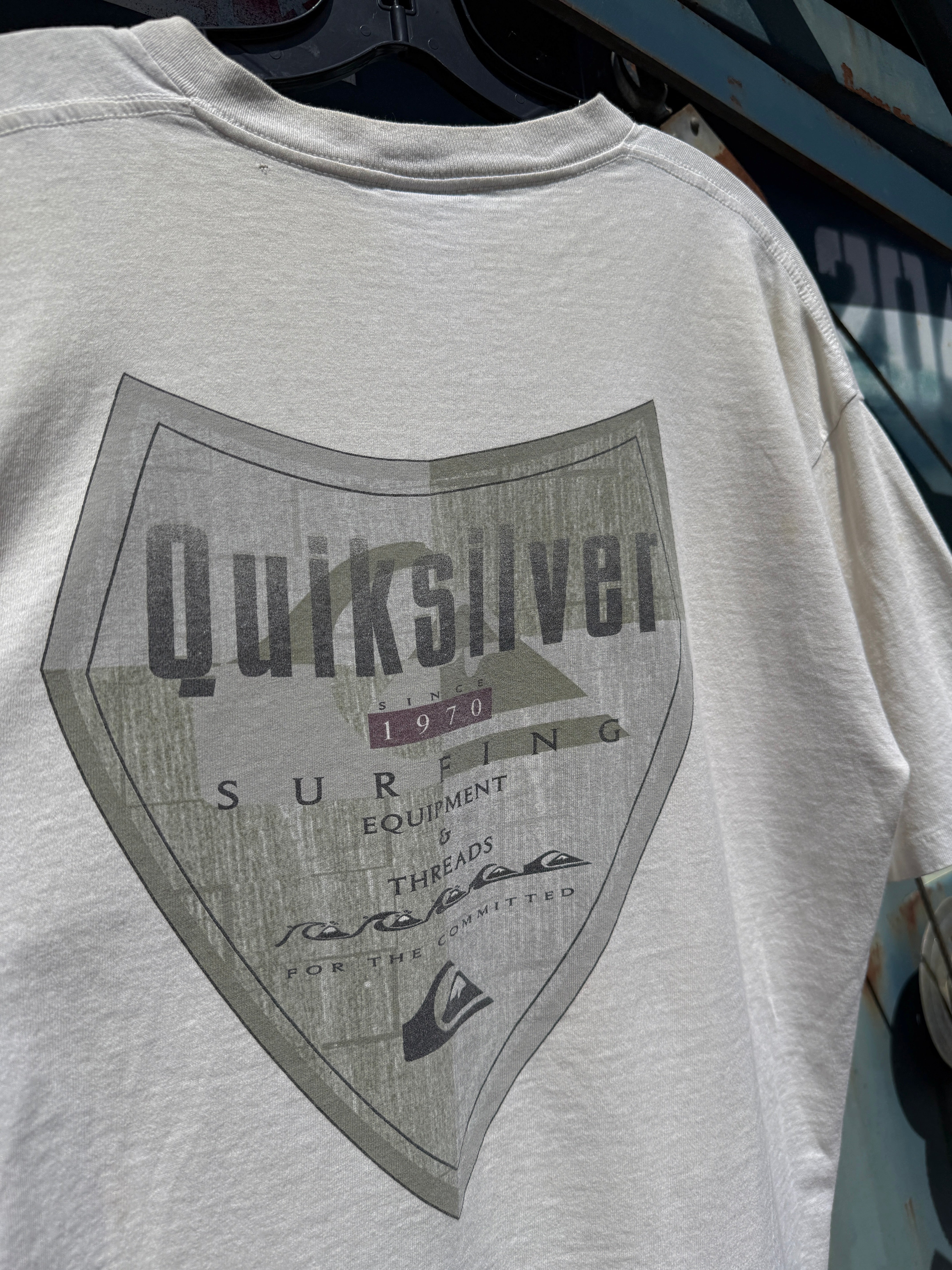 90s Quiksilver Surfing Equipment Tee Size L