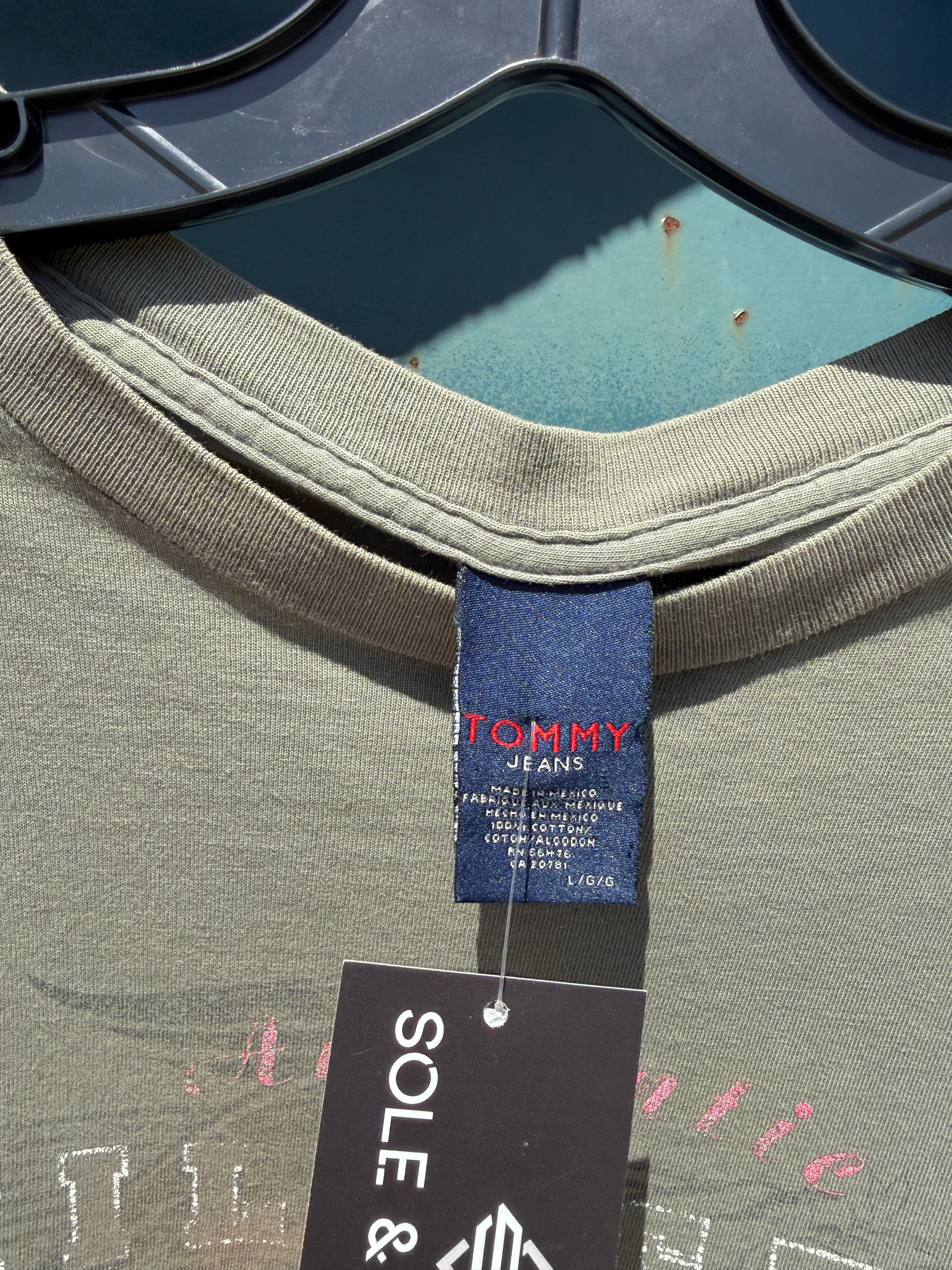 Y2K Tommy Hilfiger Jeans Olive Tee Size L