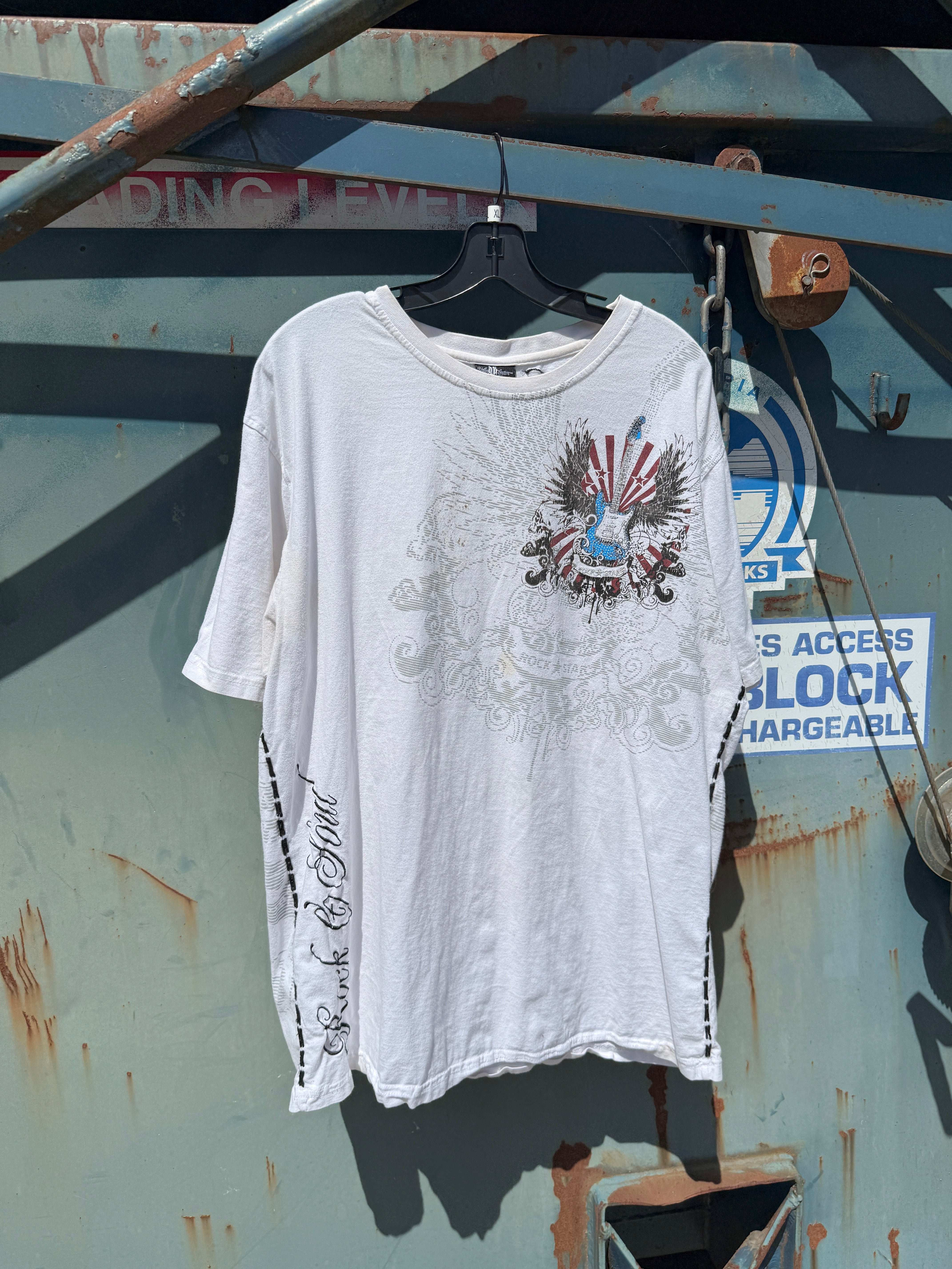 Y2K Urban Couture Rock n Roll Tee Size XL