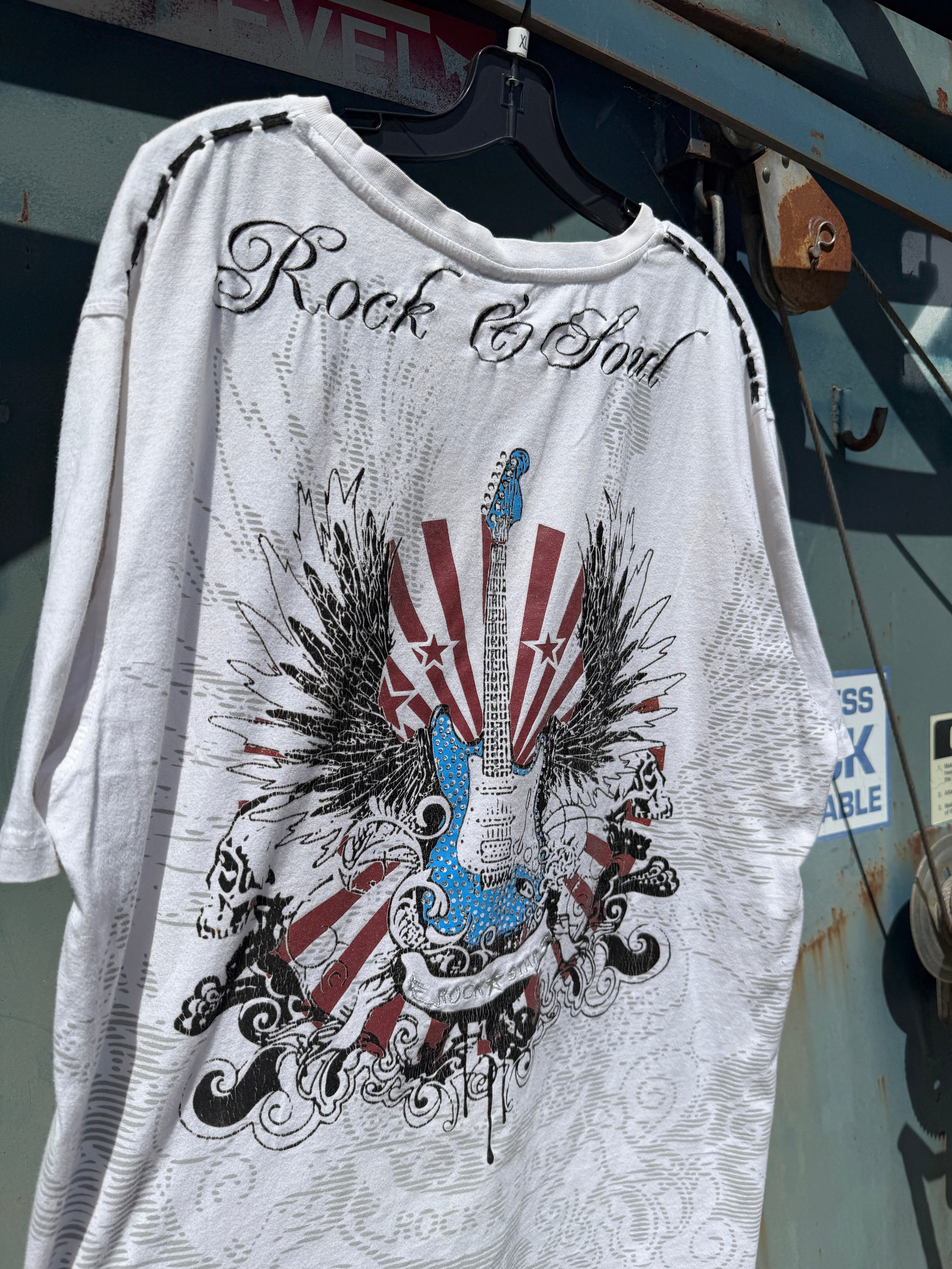 Y2K Urban Couture Rock n Roll Tee Size XL