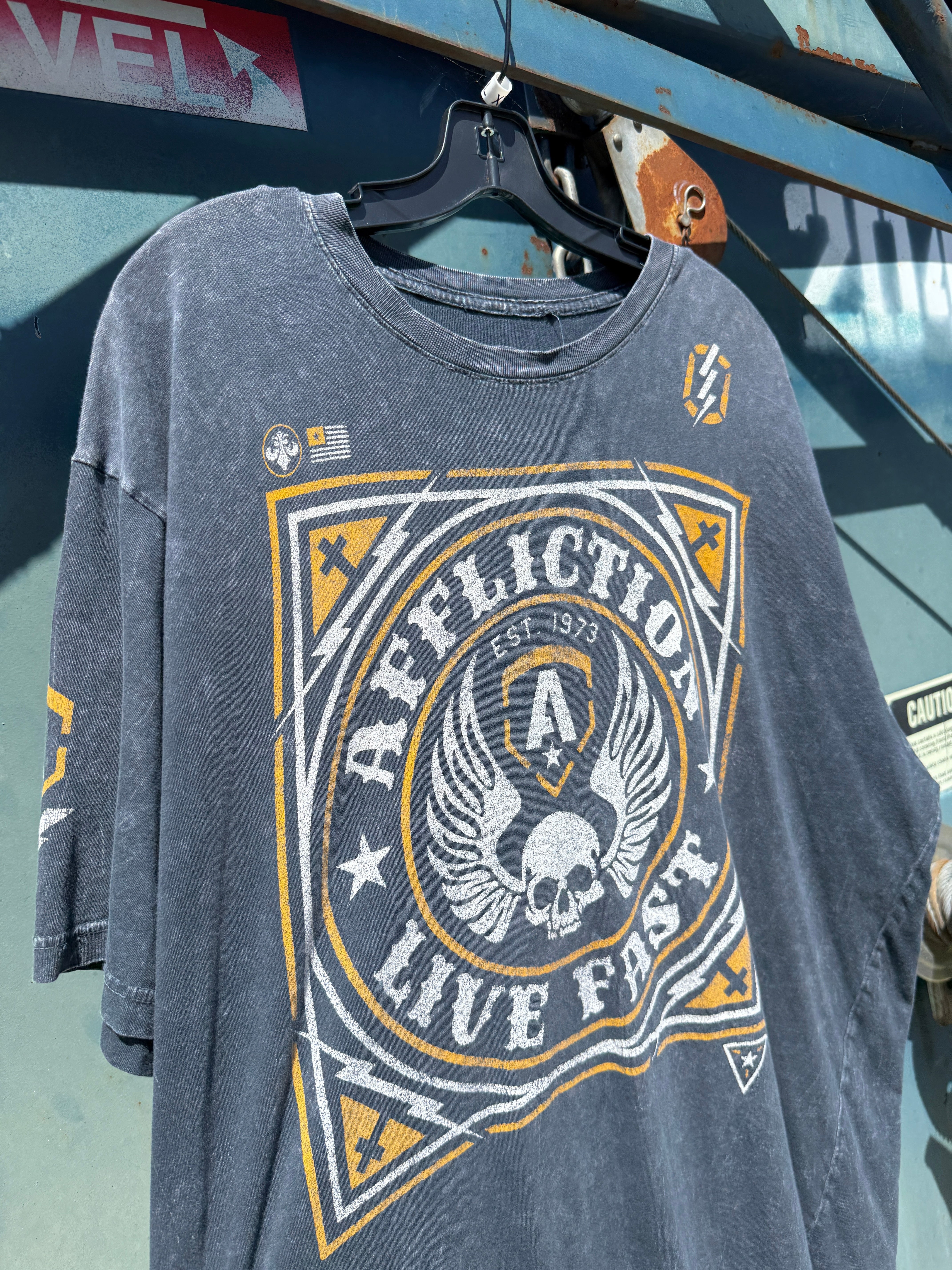 Y2K Affliction Live Fast Tee Size XXL