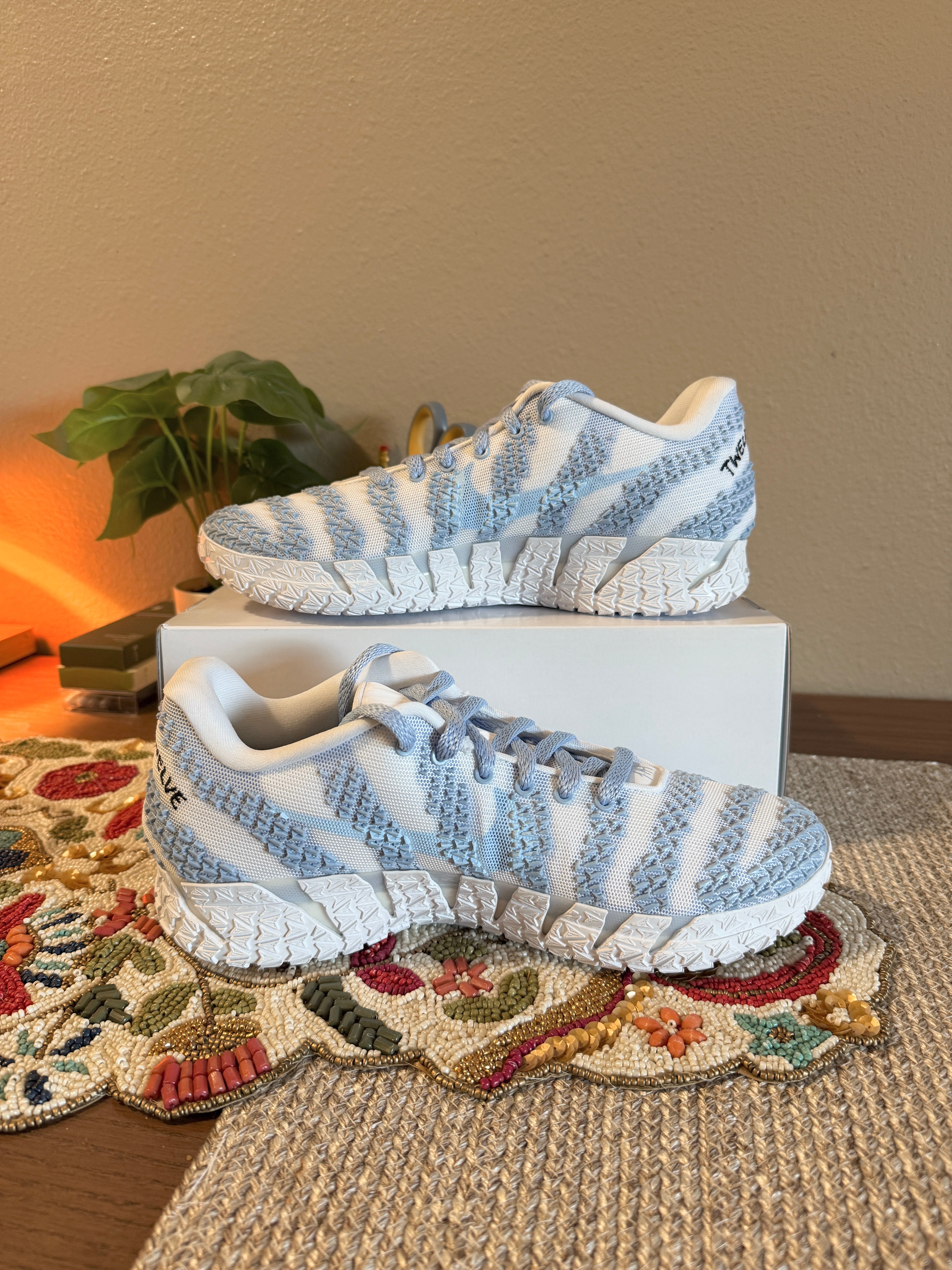 Nike Ja 3 By You White / Blue Size 9.5 MISSING LID