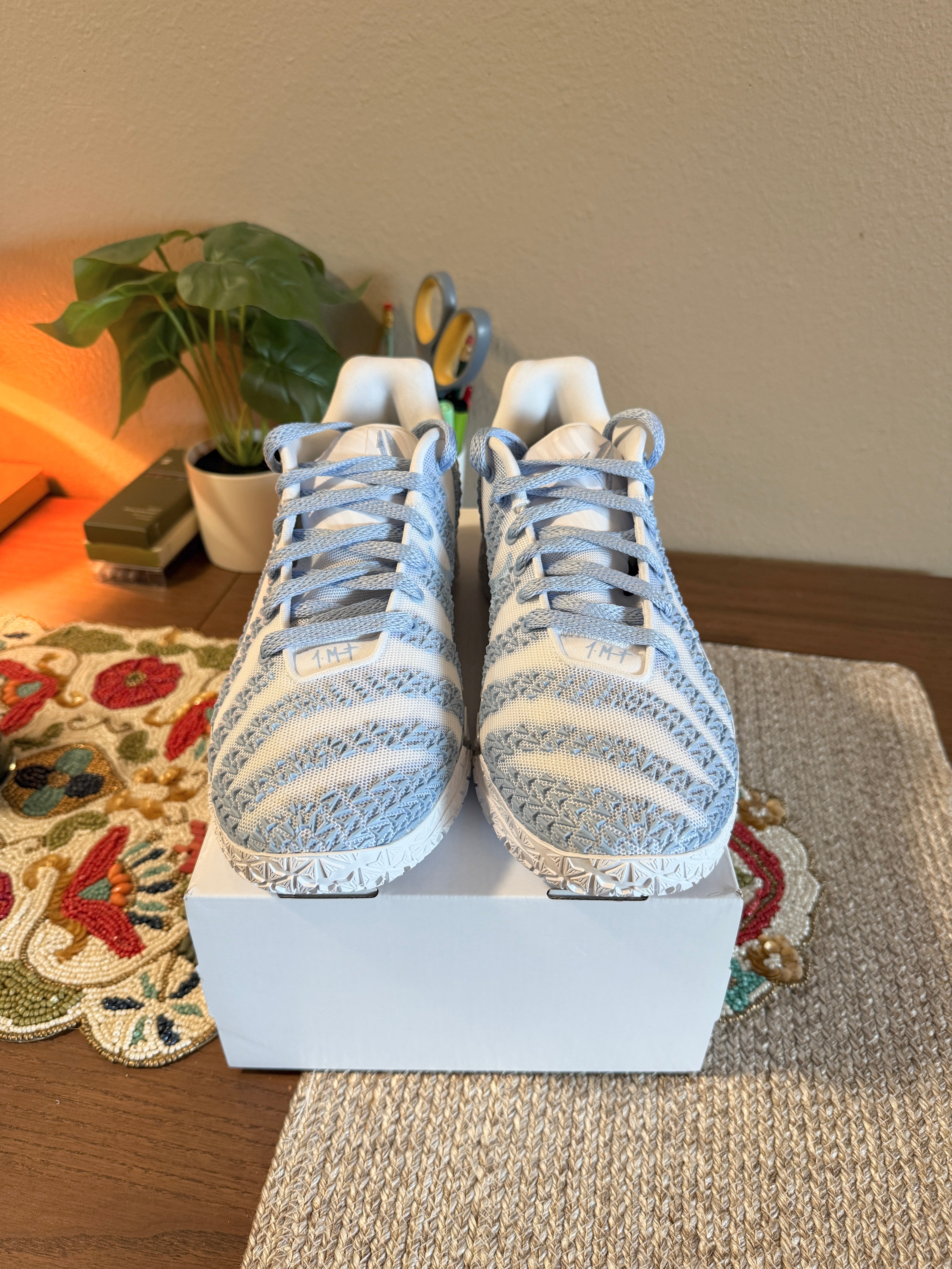 Nike Ja 3 By You White / Blue Size 9.5 MISSING LID