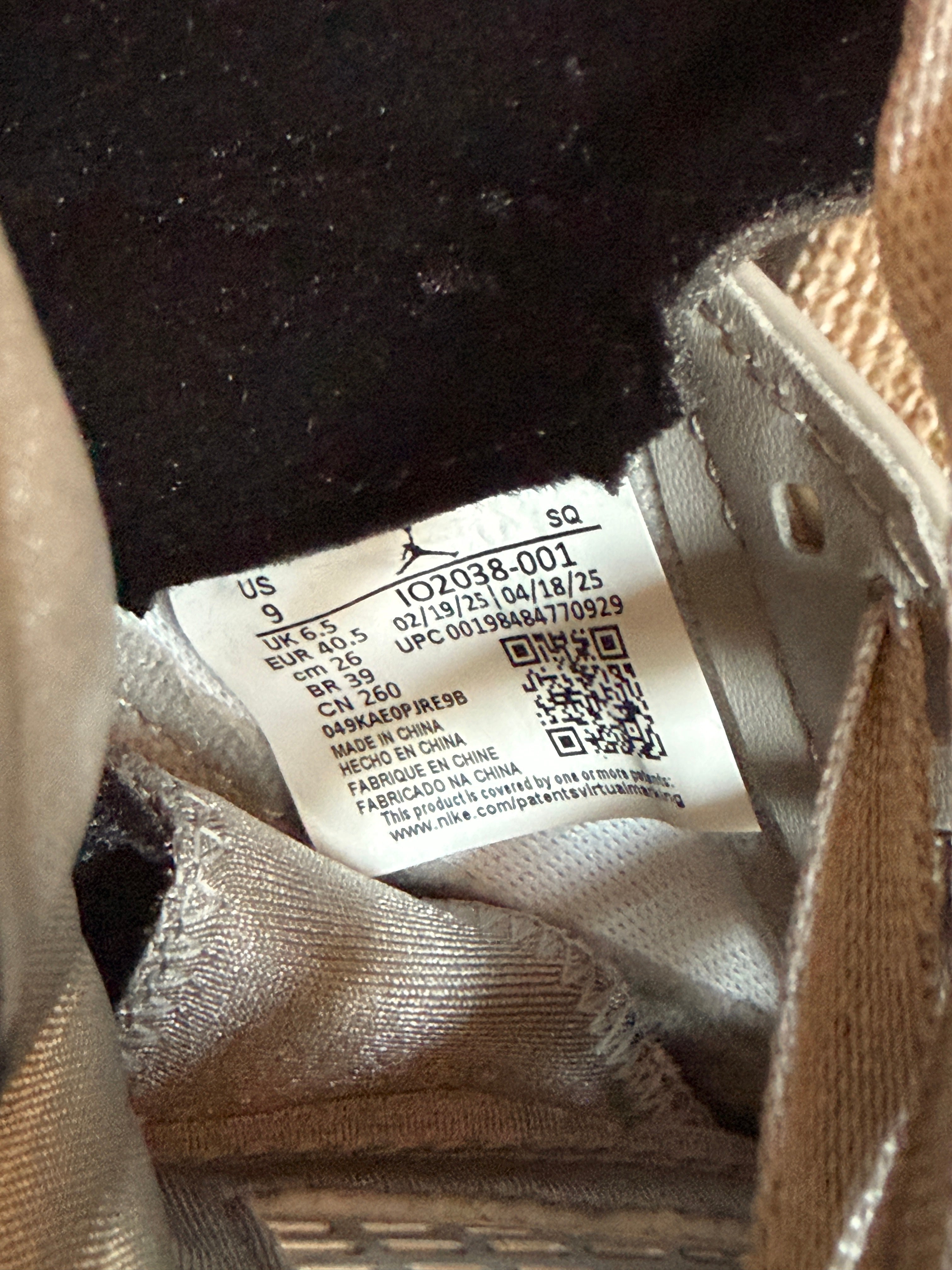 Jordan 5 Retro Wings (Women's) Size 9 MISSING LID